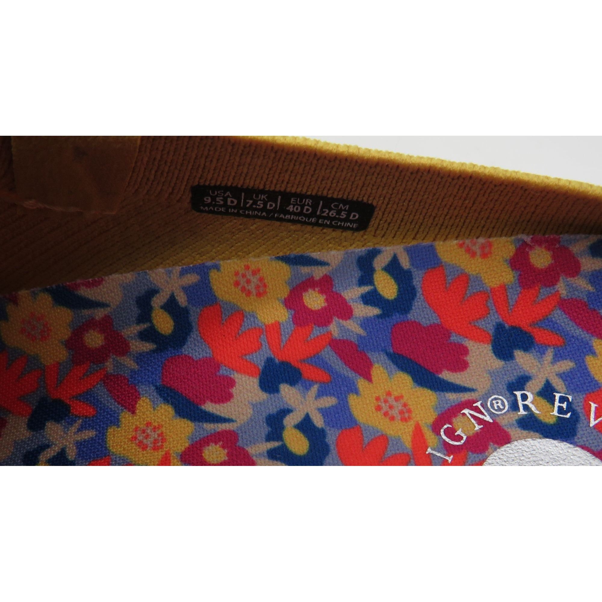 Other Revitalign Women's Yellow Slip-On Knit Sneakers Floral Insol Size US 9.5 / IT 39.5 - 5 Thumbnail