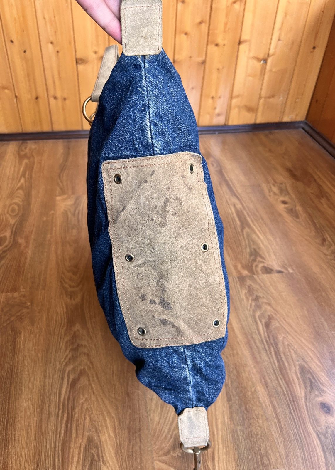 Yves Saint Laurent Rare YSL Rive Gauche Denim Tote / Shoulder / Duffle Bag Size ONE SIZE - 16 Thumbnail