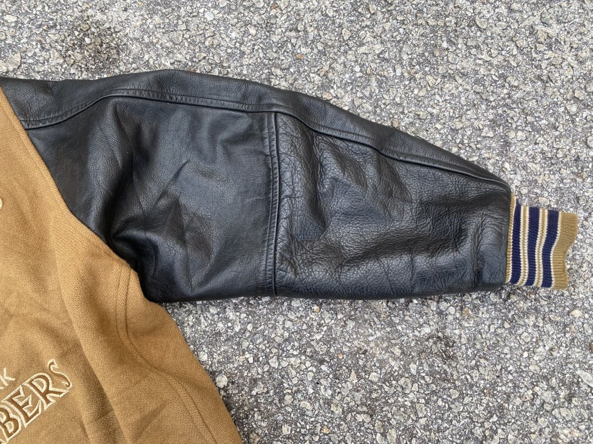 Vintage Men’s Flandre Original Boys Camp Leather Bomber Jacket Size US XL / EU 56 / 4 - 25 Thumbnail