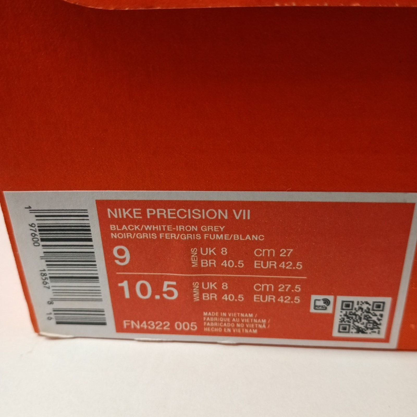 Nike Men's Nike Precision VII Basketball Sneakers Size 9 Black Size US 9 / EU 42 - 7 Thumbnail