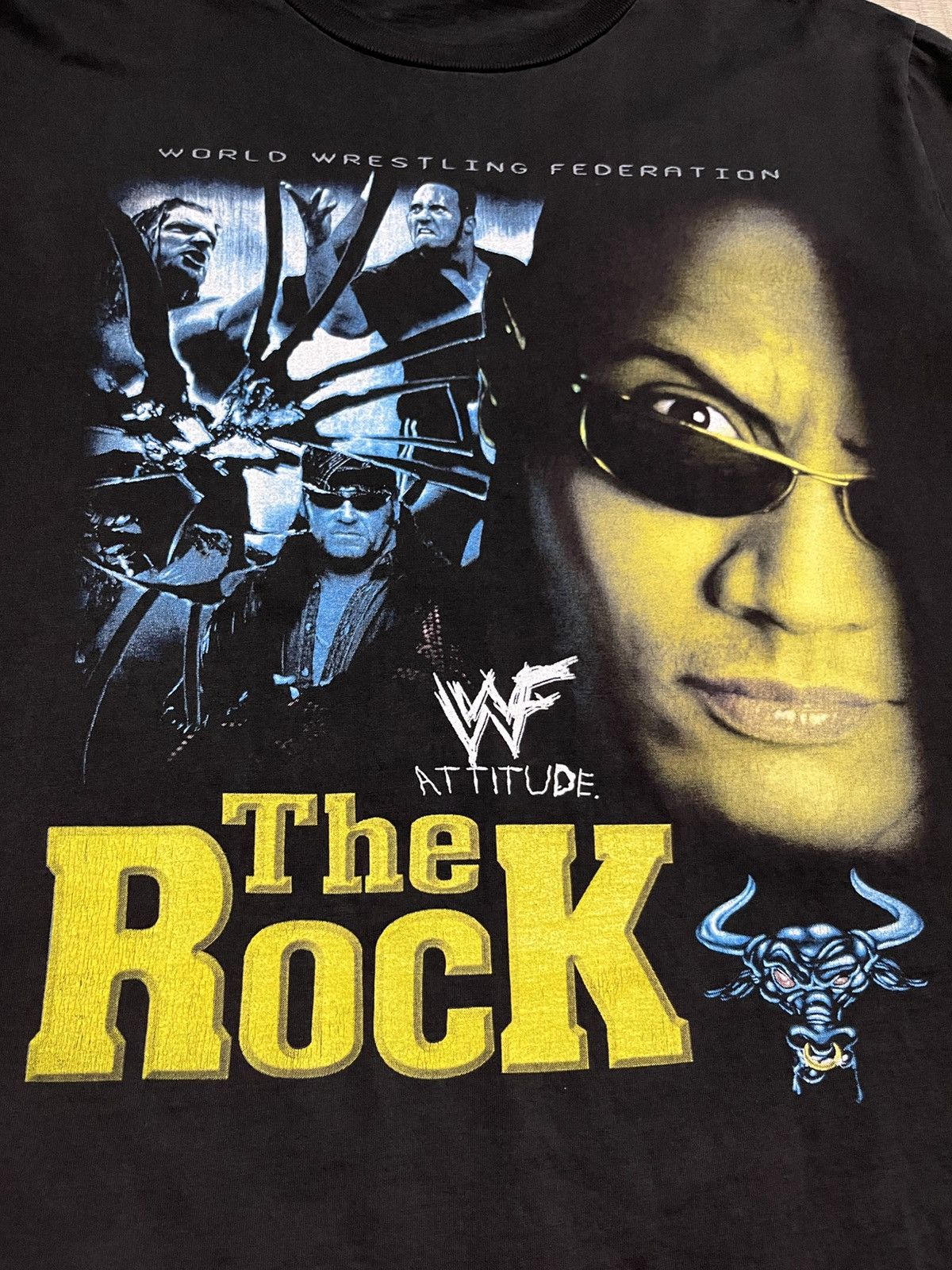 Rap Tees 90s Vintage WWE The Rock Attitude Era Rap Tee T-Shirt Size US L / EU 52-54 / 3 - 2 Thumbnail