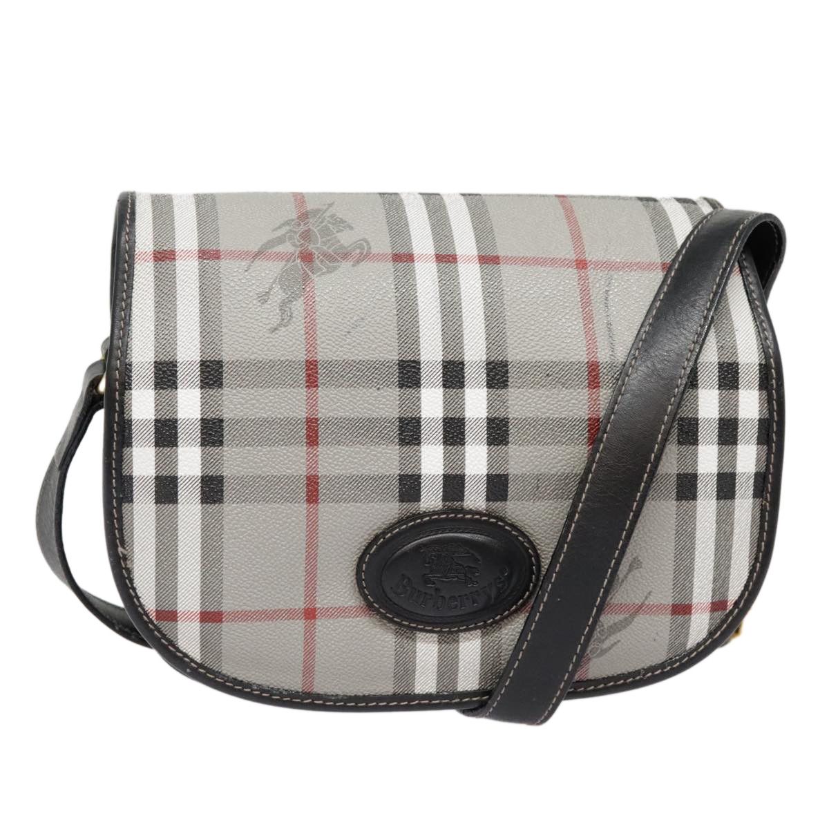 Burberry Nova Check Grey Leather Shoulder Bag (Pre-Owned) Size ONE SIZE - 1 Thumbnail