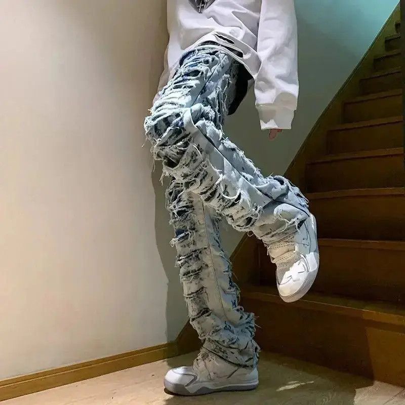 Japanese Brand Y2k Vintage Retro Hip Hop Ripped Jeans Pants Size US 30 / EU 46 - 3 Thumbnail