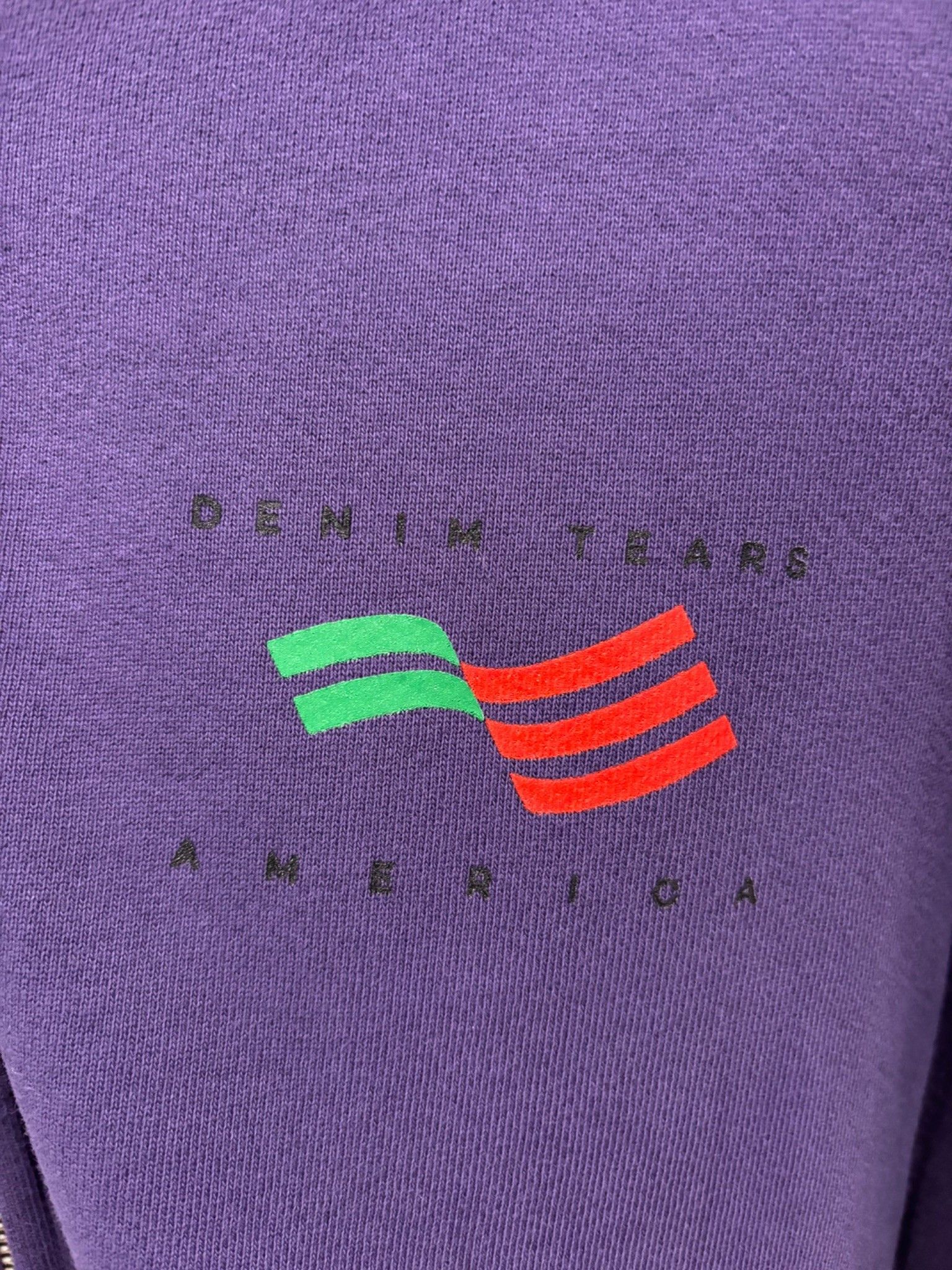 DENIM TEARS Denin Tears America Full-Zip Hoodie Purple Size US XXL / EU 58 / 5 - 5 Thumbnail