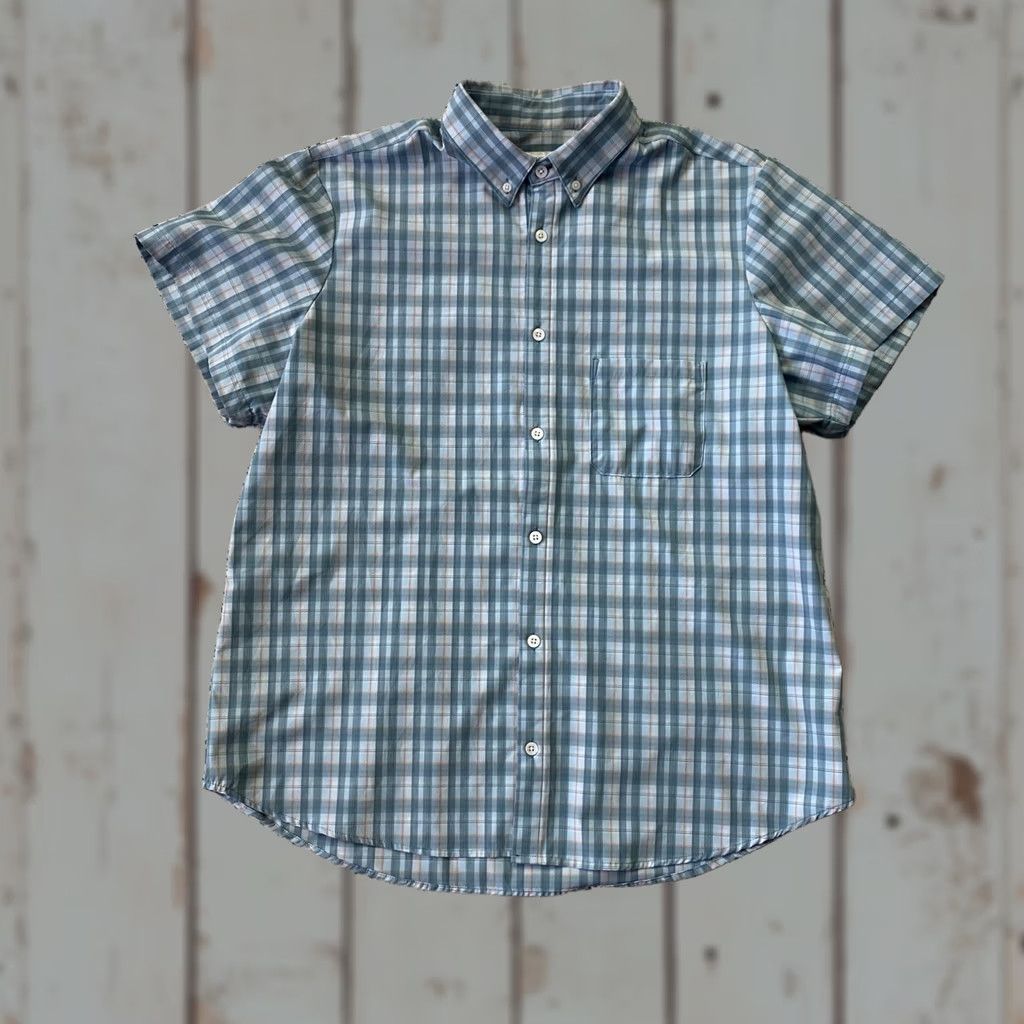 Mizzen+Main Mizzen+Main Shirt Men XL Blue Plaid Standard Fit Leeward Button-Up Casual/Business/Workwear Size US XL / EU 56 / 4 - 1 Thumbnail