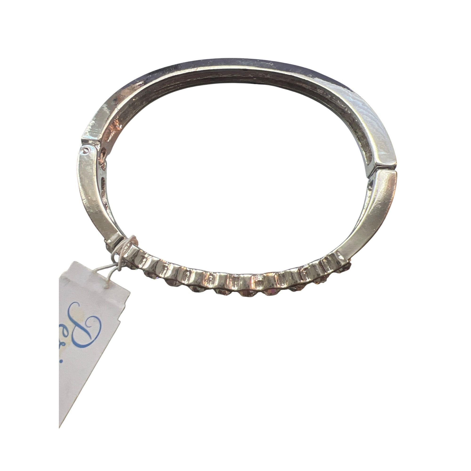 Other Periwinkle By Barlow Silver-Tone Rhinestone Clamper Bracelet Size ONE SIZE - 2 Thumbnail