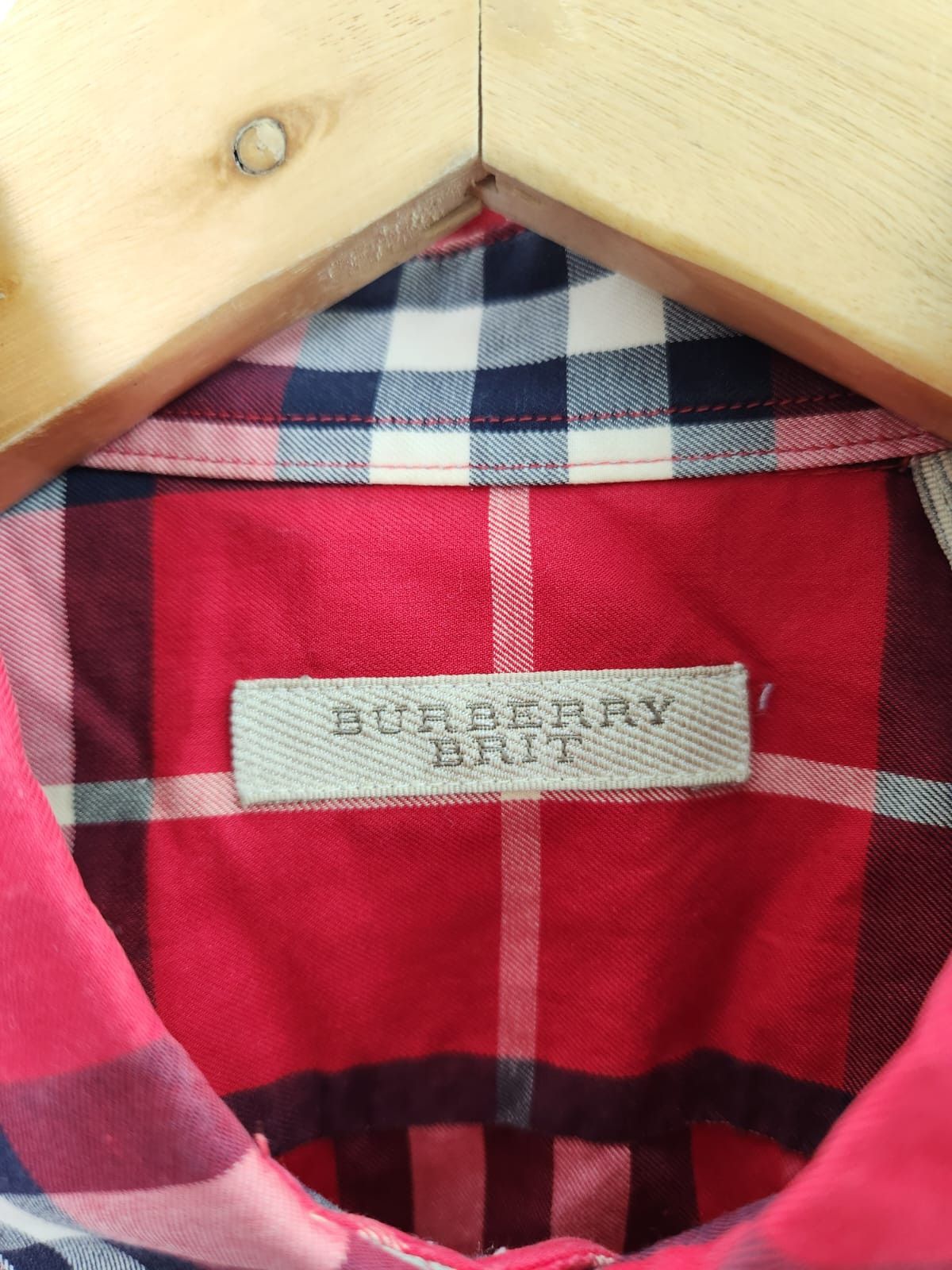 Burberry Burberry Checkered Red Shirt Size US M / EU 48-50 / 2 - 9 Thumbnail