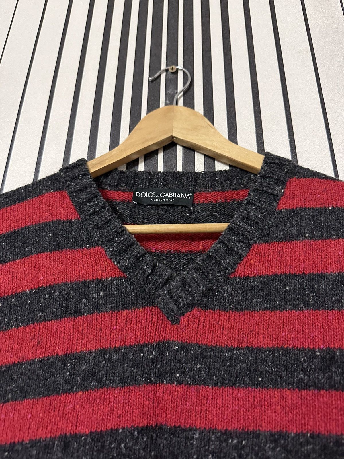 Dolce & Gabbana Dolce Gabbana “Freddy Krueger” Striped Wool Y2k Sweater Size US M / EU 48-50 / 2 - 4 Thumbnail