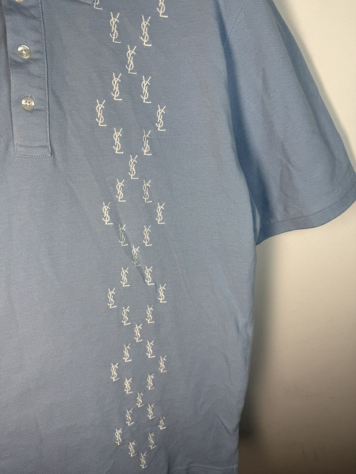 Yves Saint Laurent Monogram YSL Polo Blue YSL T-shirt YSL Shirt Size US L / EU 52-54 / 3 - 11 Thumbnail
