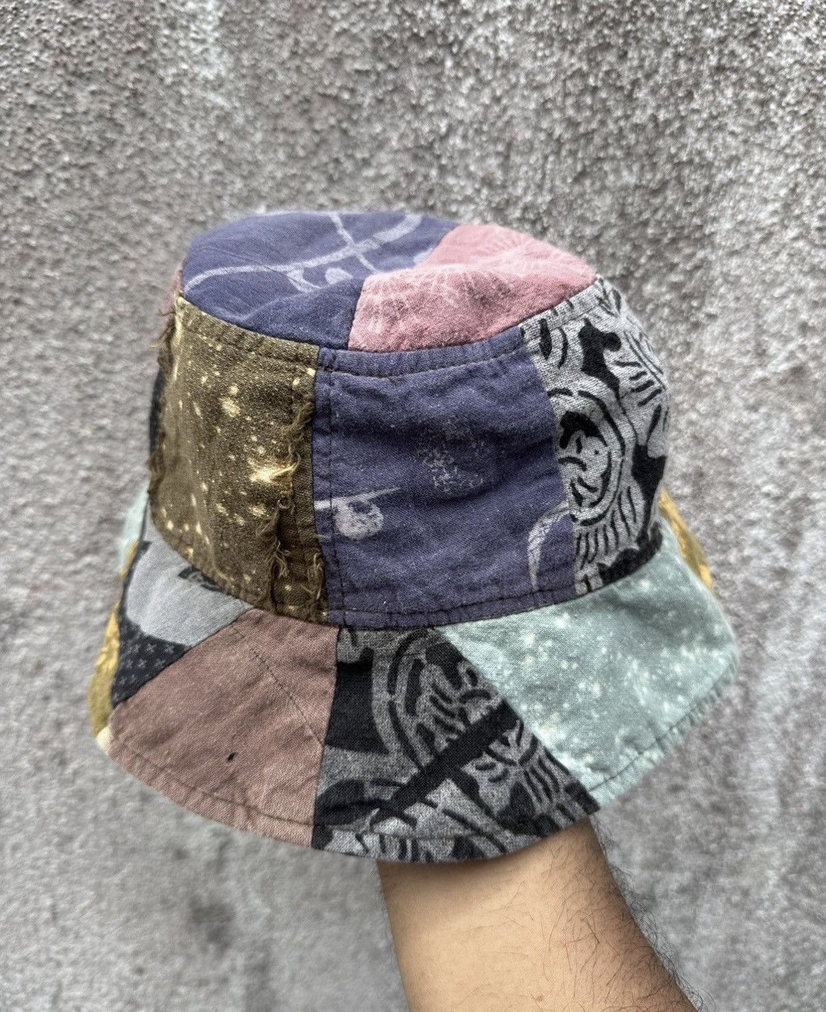 Japanese Brand VTG Patchwork Style Kapital Hat Size ONE SIZE - 3 Thumbnail