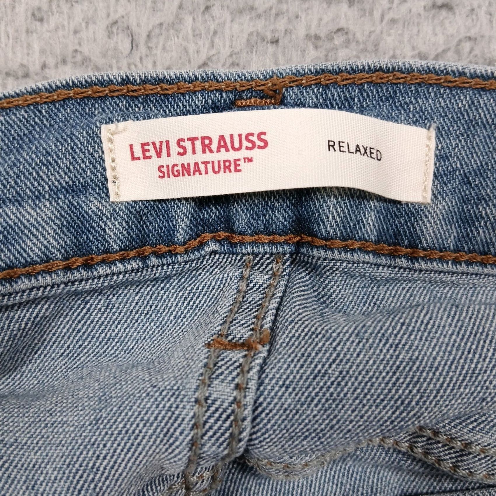 Vintage Levi Strauss Signature Jeans Men 30x32 Light Wash Denim Straight Relaxed Blue 5-Pocket Denim/Denim Button Zip Casual Pants Size US 30 / EU 46 - 5 Thumbnail
