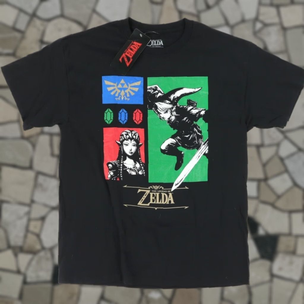 Vintage Zelda Shirt Black Men's L 2020 Geeknet Solid T-Shirt Size US L / EU 52-54 / 3 - 1 Thumbnail
