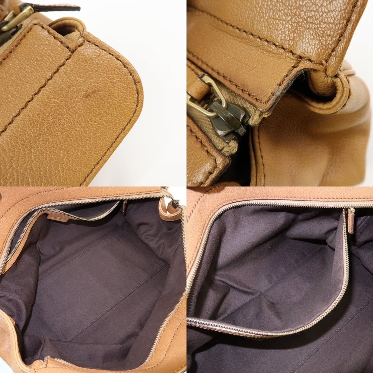 Gucci Gucci Interlocking G Blondie Studs Calfskin Satchel Tan Size ONE SIZE - 7 Thumbnail