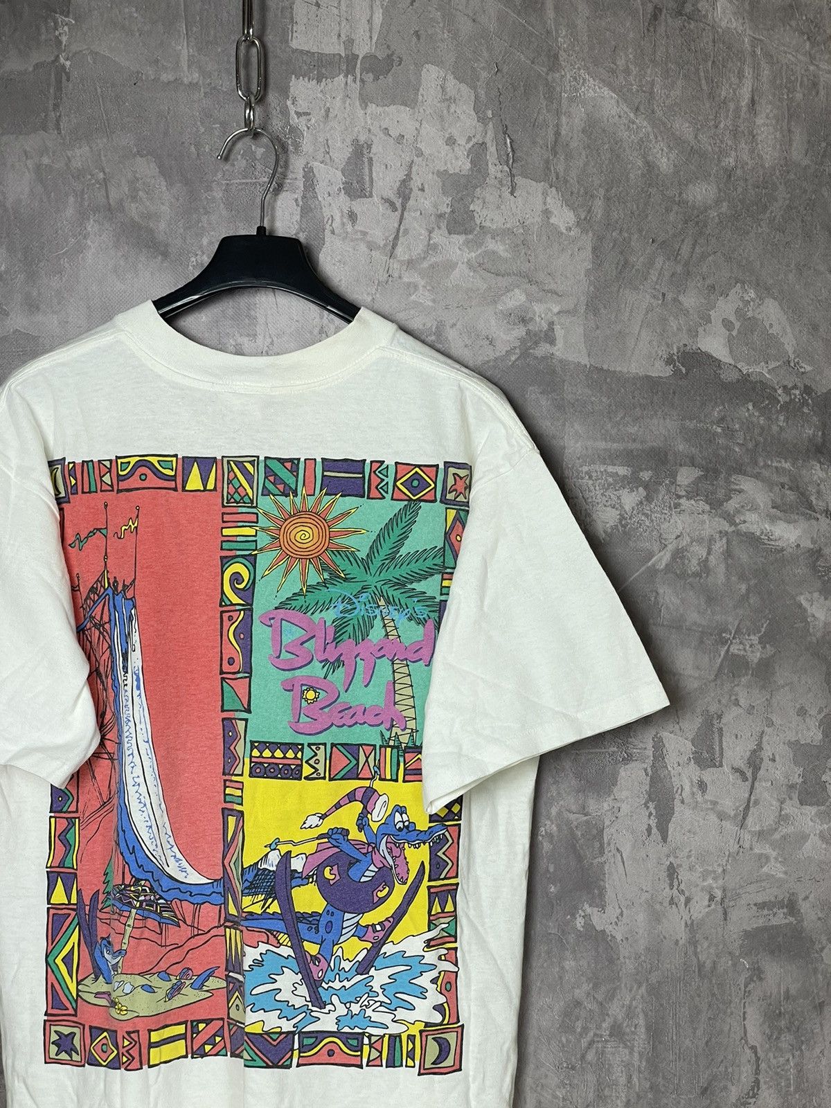 Band Tees × Disney × Vintage Rare Vintage 90s Movie Mickey Mouse Beach Summer T-Shirt🔥 Size US M / EU 48-50 / 2 - 4 Thumbnail