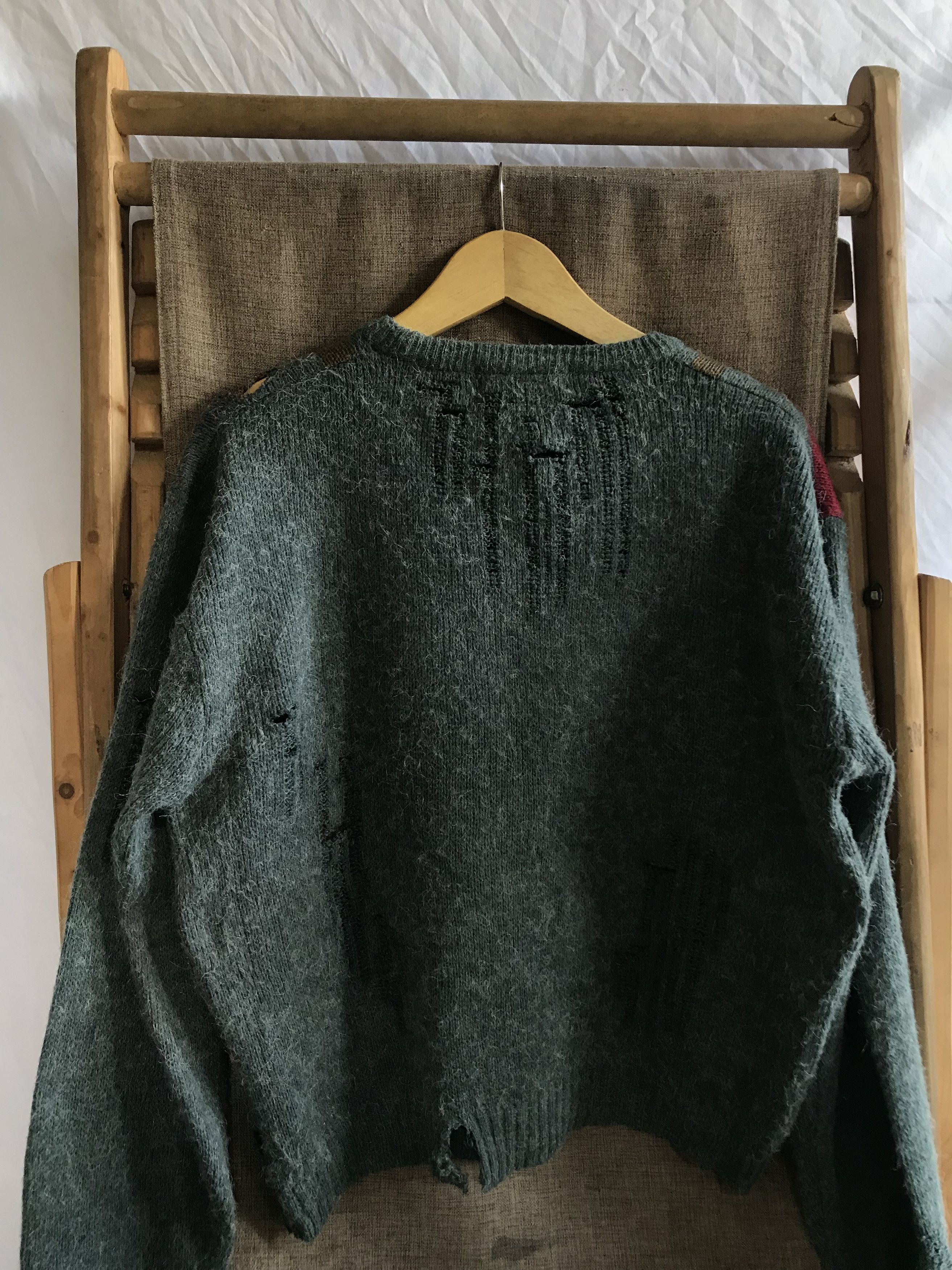 Japanese Brand 📦NEEDGONE📦 Kosugi Japanese Distressed Knitted Mohair Size US M / EU 48-50 / 2 - 4 Thumbnail