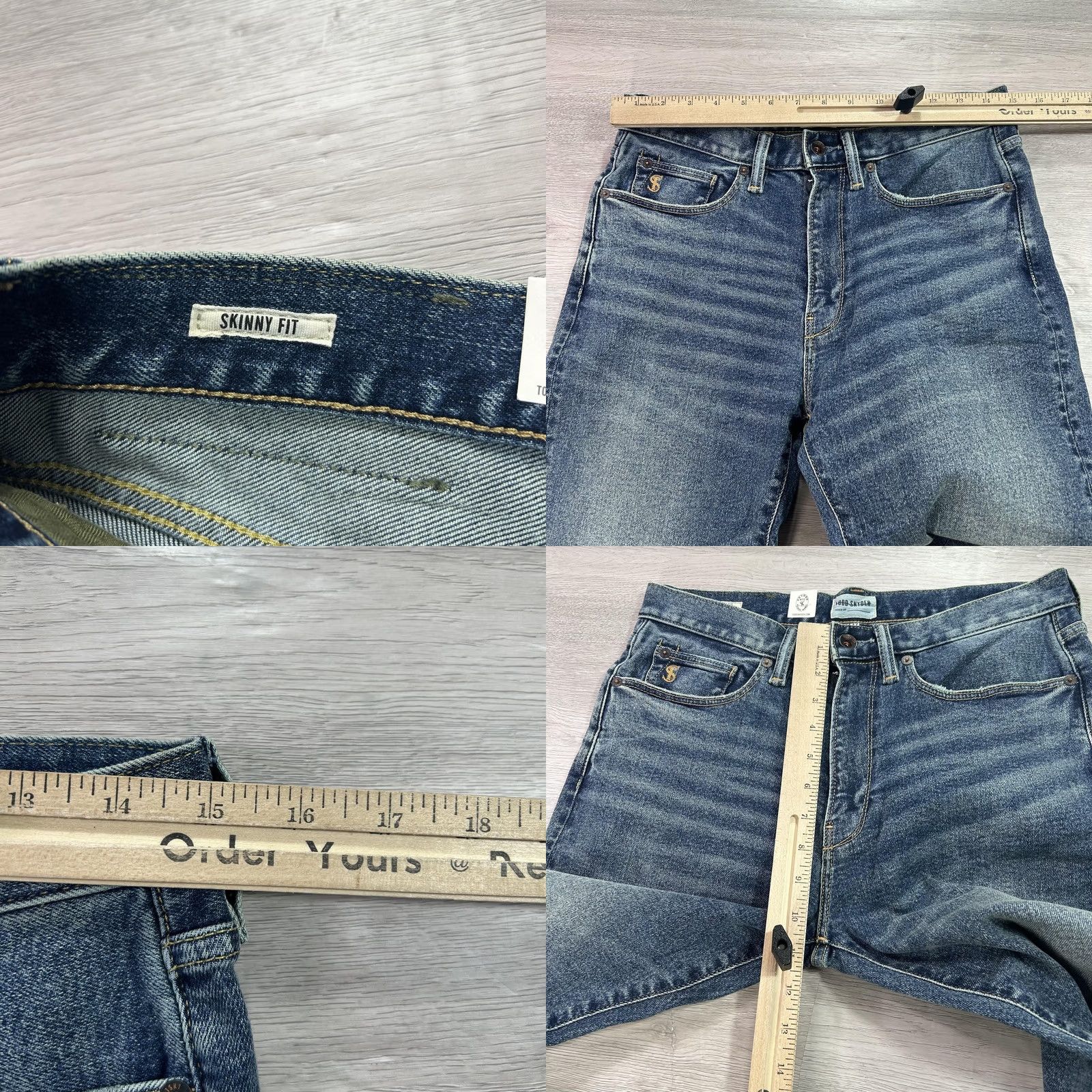 Todd Snyder Todd Snyder Jeans Mens 30x32 Medium Indigo Skinny Fit Stretch 5 Pocket Denim NEW Size US 30 / EU 46 - 8 Thumbnail