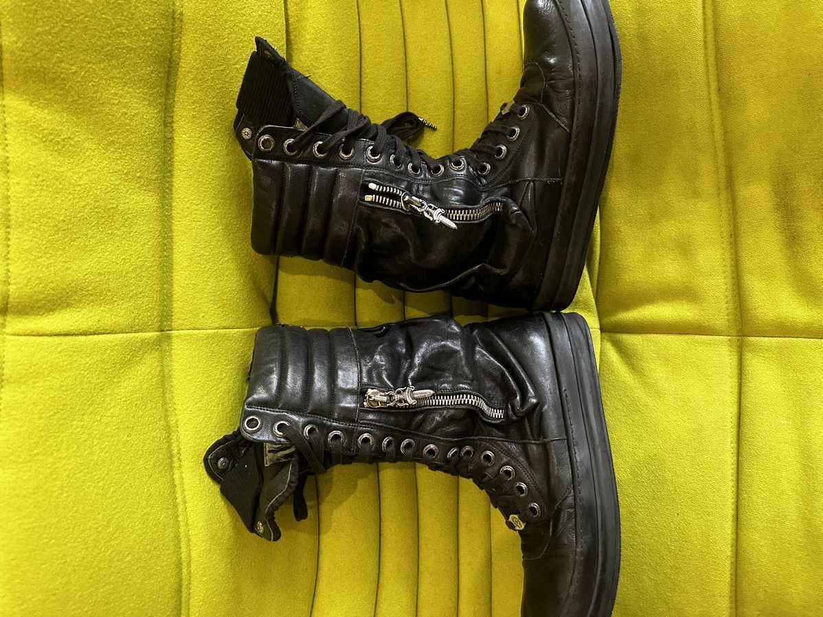 Chrome Hearts × Rick Owens CHROME HEARTS x RICK OWENS CARGO BASKETS CROSS SNEAKERS Size US 11 / EU 44 - 8 Thumbnail