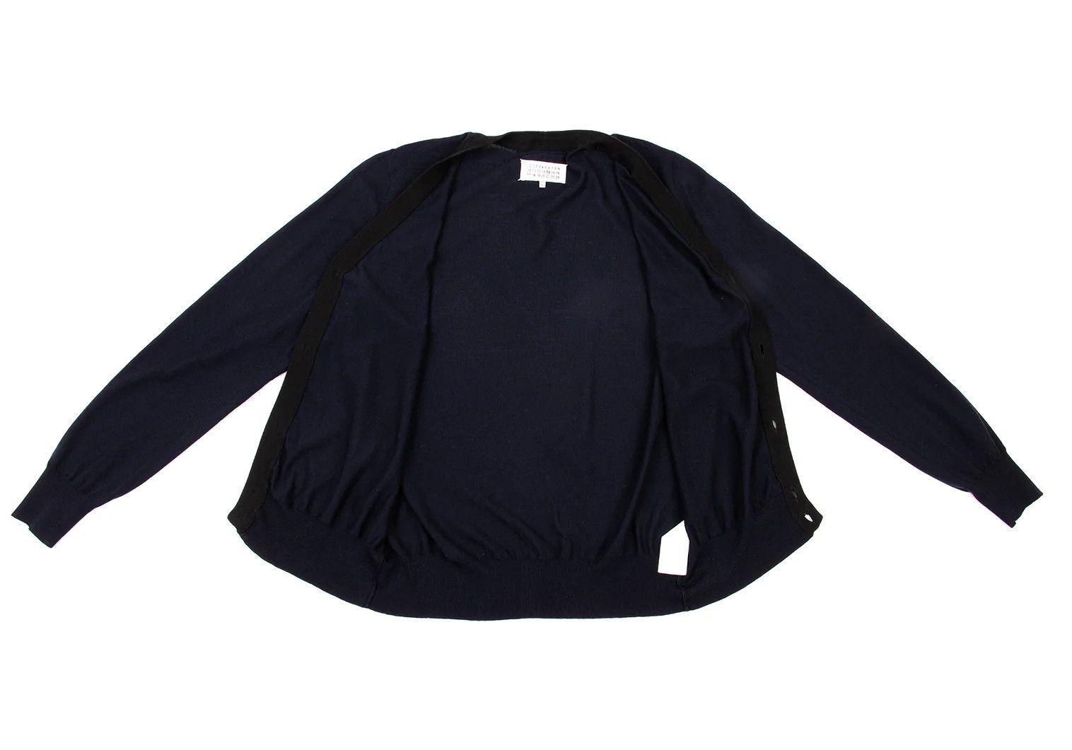 Maison Margiela Wool Cotton Knit Cardigan in Navy, Size XL Size US XL / EU 56 / 4 - 8 Thumbnail