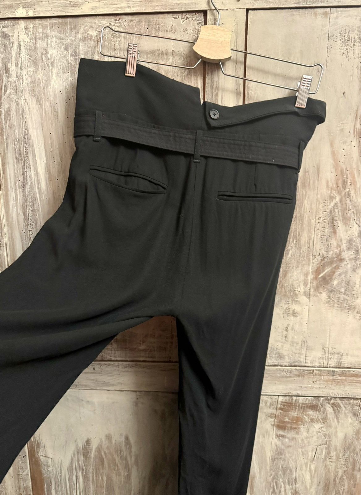 Ann Demeulemeester ann demeulemeester asymmetrical black wool pants 36 fr Size 26" / US 2 / IT 38 - 11 Thumbnail