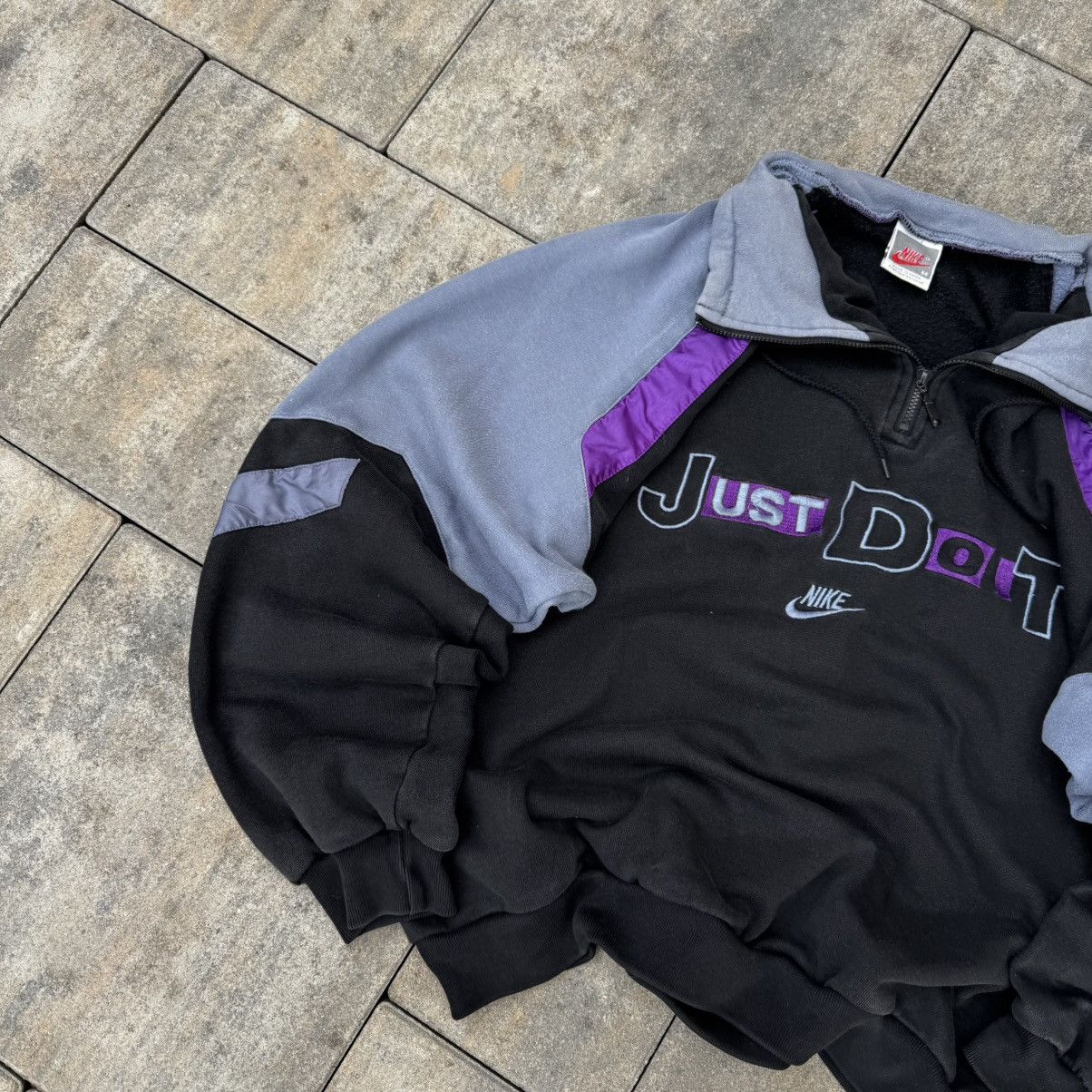 Nike Rare Vintage 90’s Nike JUST DO IT Half Zip Hoodie Y2K logo Size US M / EU 48-50 / 2 - 2 Thumbnail