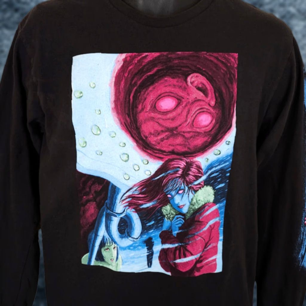 Ripple Junction Junji Ito T Shirt Mens Size Medium Black The Groaning Drain Crunchyroll Manga Tomie Size US M / EU 48-50 / 2 - 1 Thumbnail
