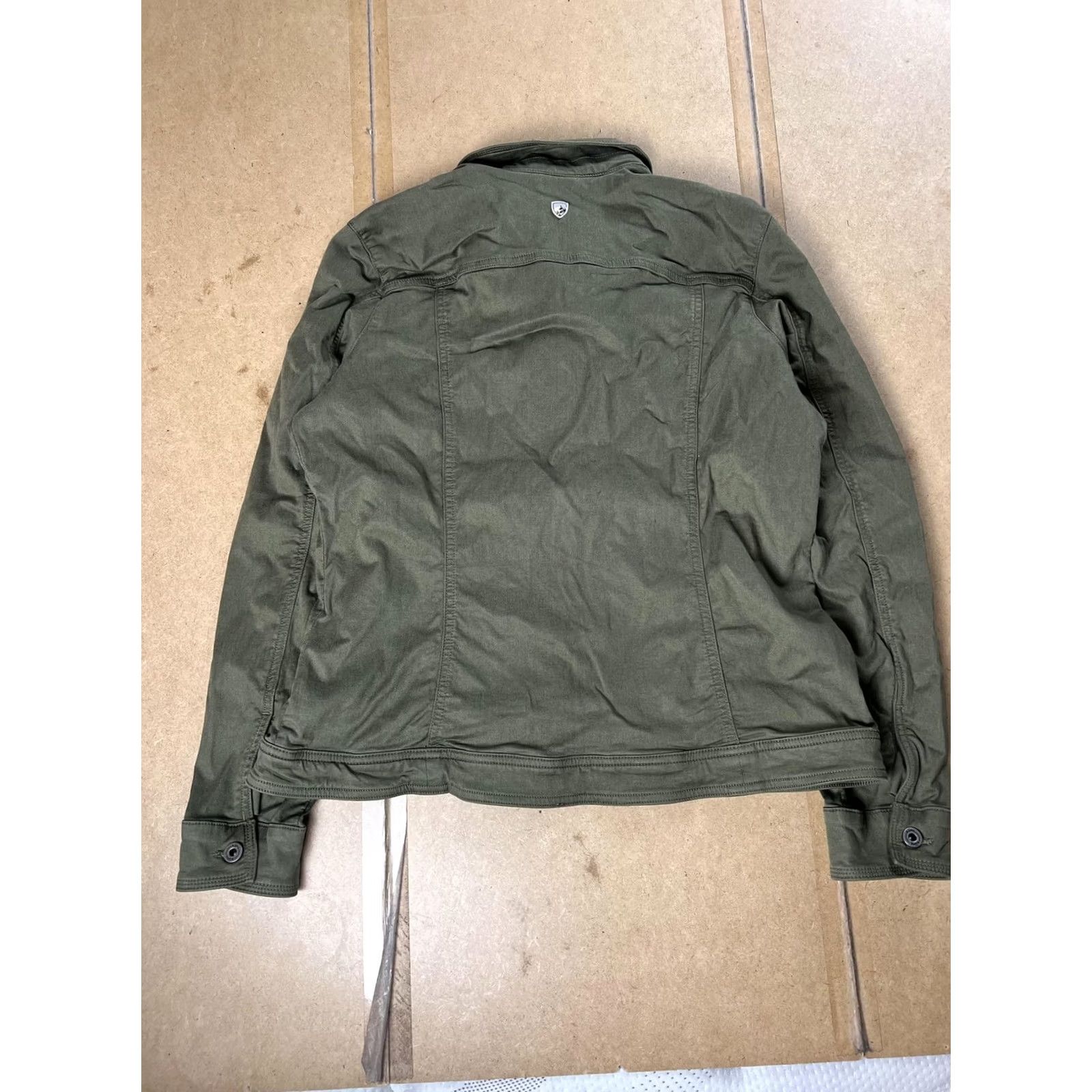 Vintage Kuhl Jacket Unisex L Green Military Collared Pockets Twill Short Casual Size 36" / US 14 / IT 50 - 4 Thumbnail