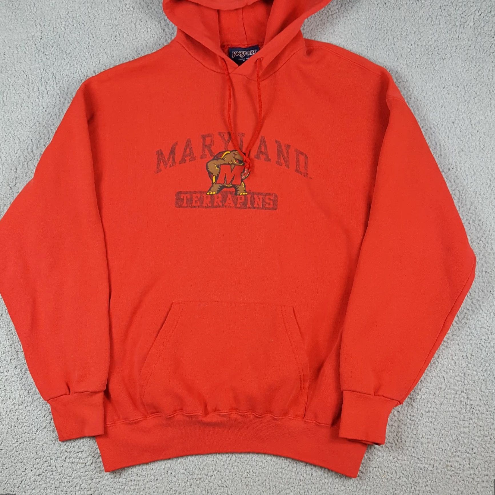Jansport VINTAGE Maryland Terrapins Hoodie Men L Red JanSport Pullover Logo 90s Sports Decade Theme Terps Turtle Logo Sweatshirt USA Made Size US L / EU 52-54 / 3 - 2 Thumbnail