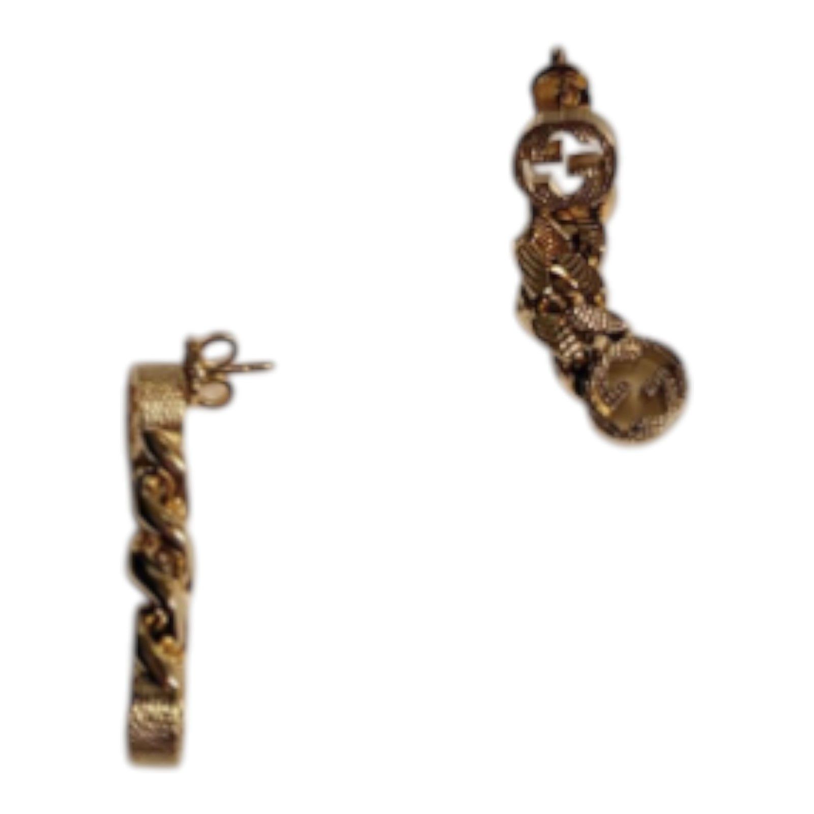 Gucci Gucci Marmont Earrings Gold Metal Size ONE SIZE - 2 Thumbnail