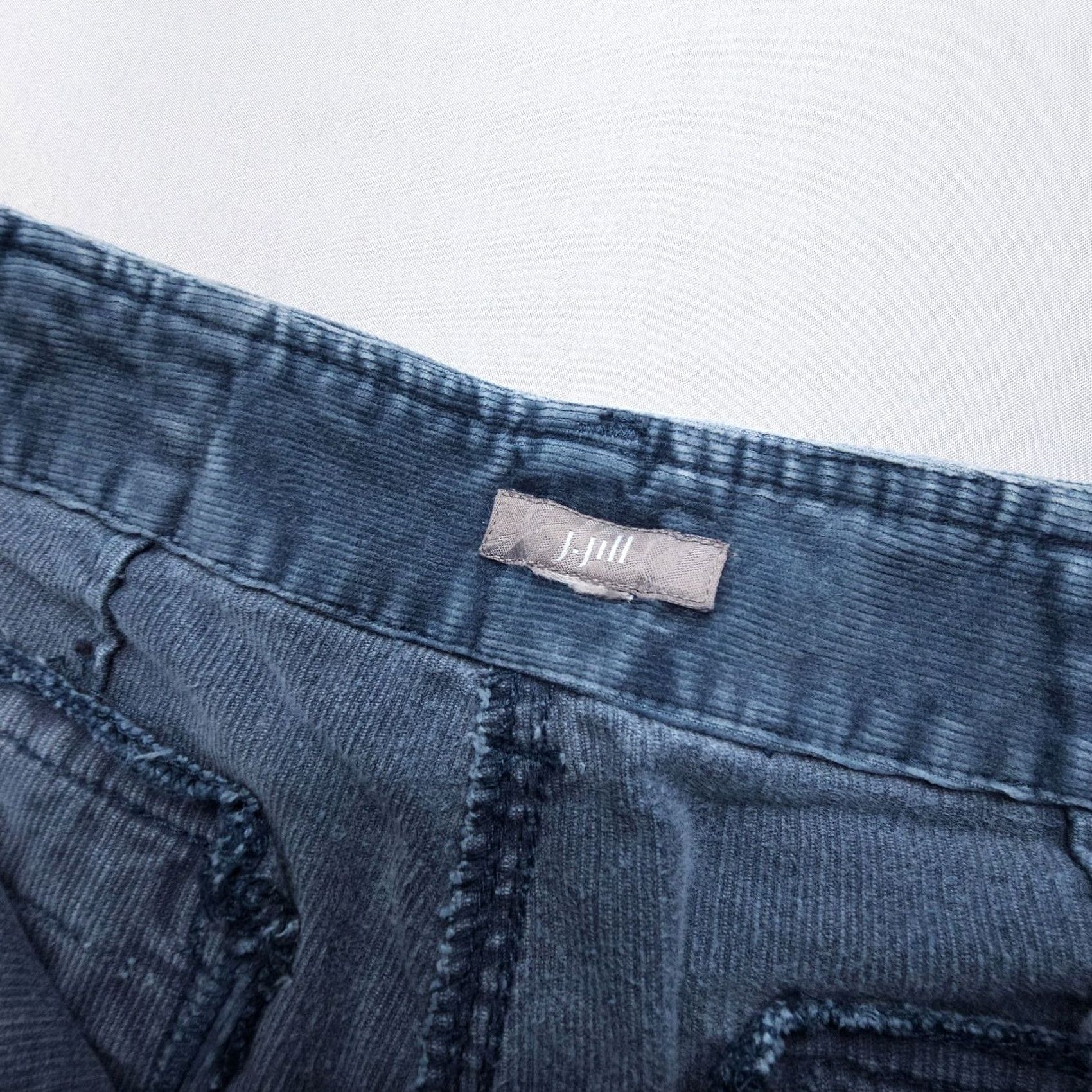 J. Jill J. Jill Chino Pants Womens 30 x 30 Blue Mid Rise Stretch Casual Regular Cotton Blend Straight Front Size 30" / US 8 / IT 44 - 3 Thumbnail
