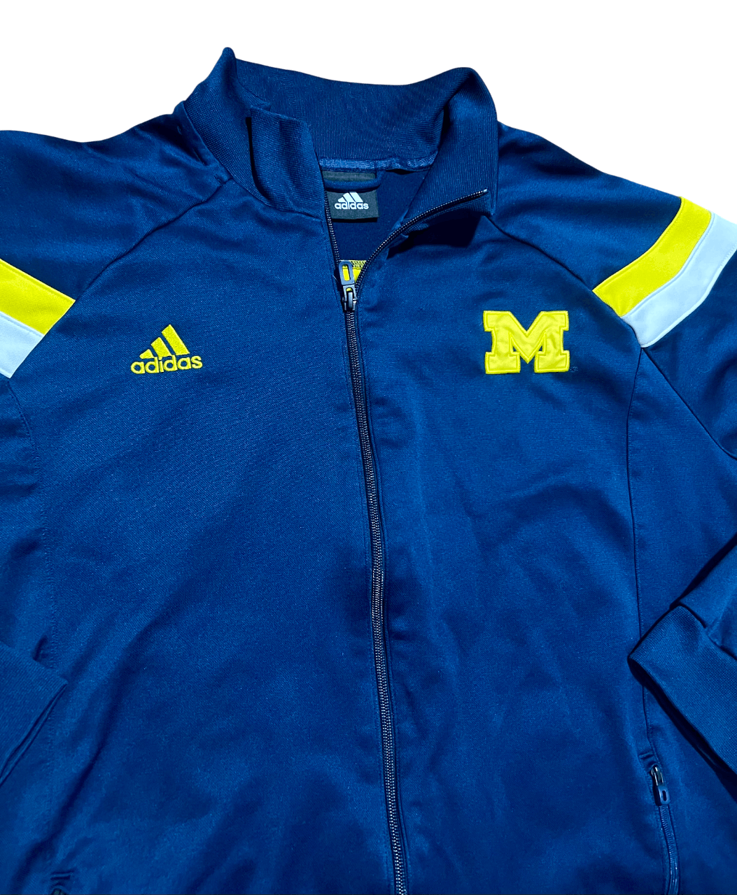Adidas Michigan Wolverines Adidas Embroidered Full Zip Track Jacket Size US L / EU 52-54 / 3 - 2 Thumbnail