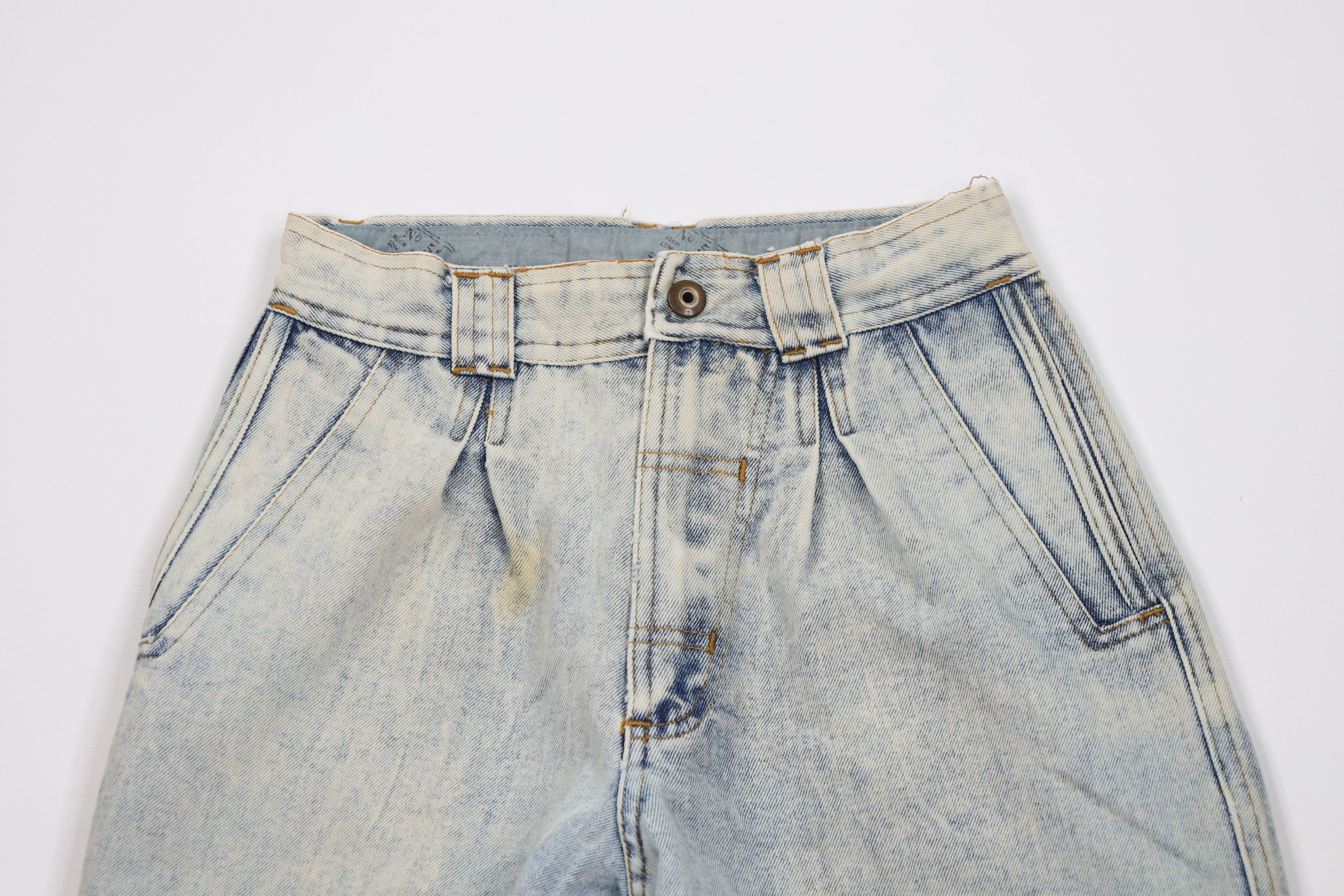 Vintage Vintage 80s 90s Bugle Boy Wash Flip Cuff High Waist Jeans Size 26" / US 2 / IT 38 - 3 Thumbnail