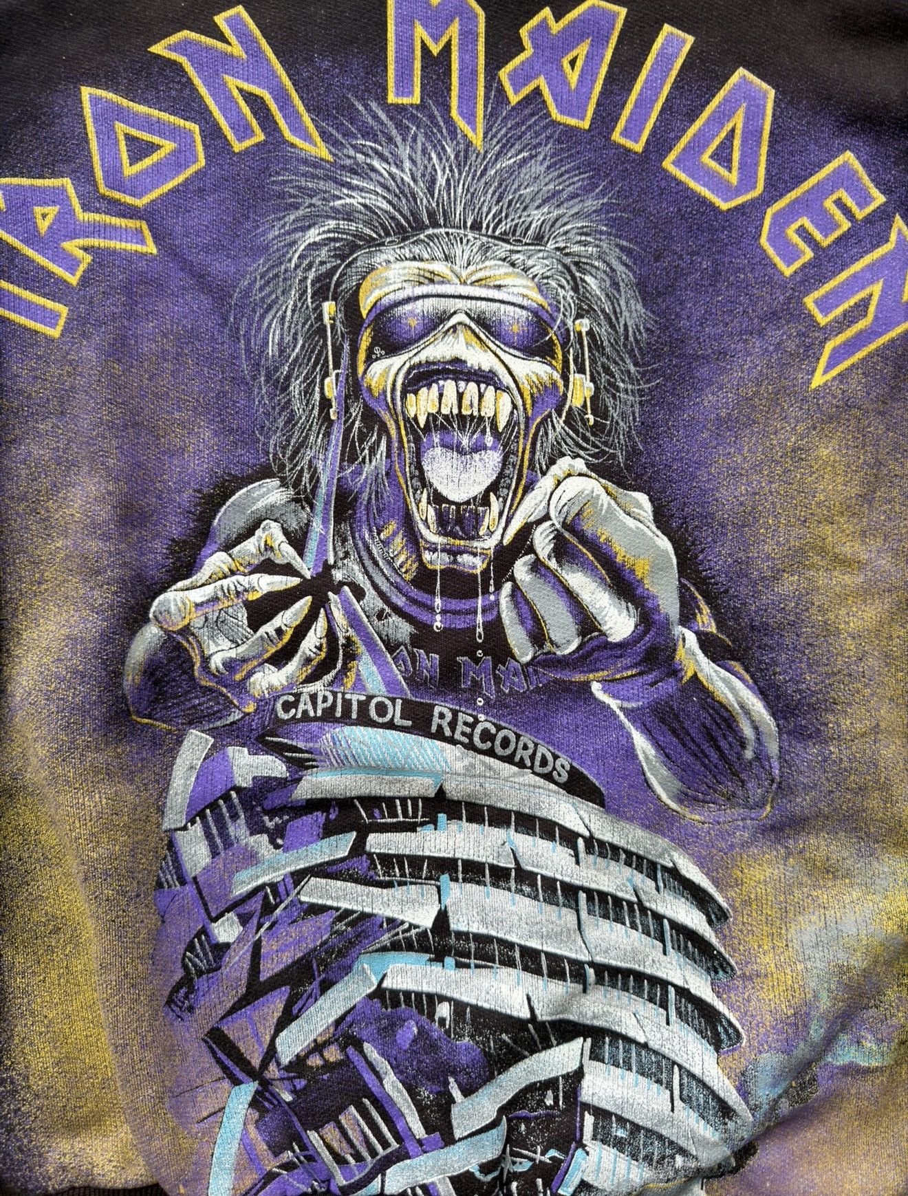 Band Tees *RARE* TURBOGADGET VINTAGE 1990s IRON MAIDEN METAL HOODIE Size US M / EU 48-50 / 2 - 8 Thumbnail