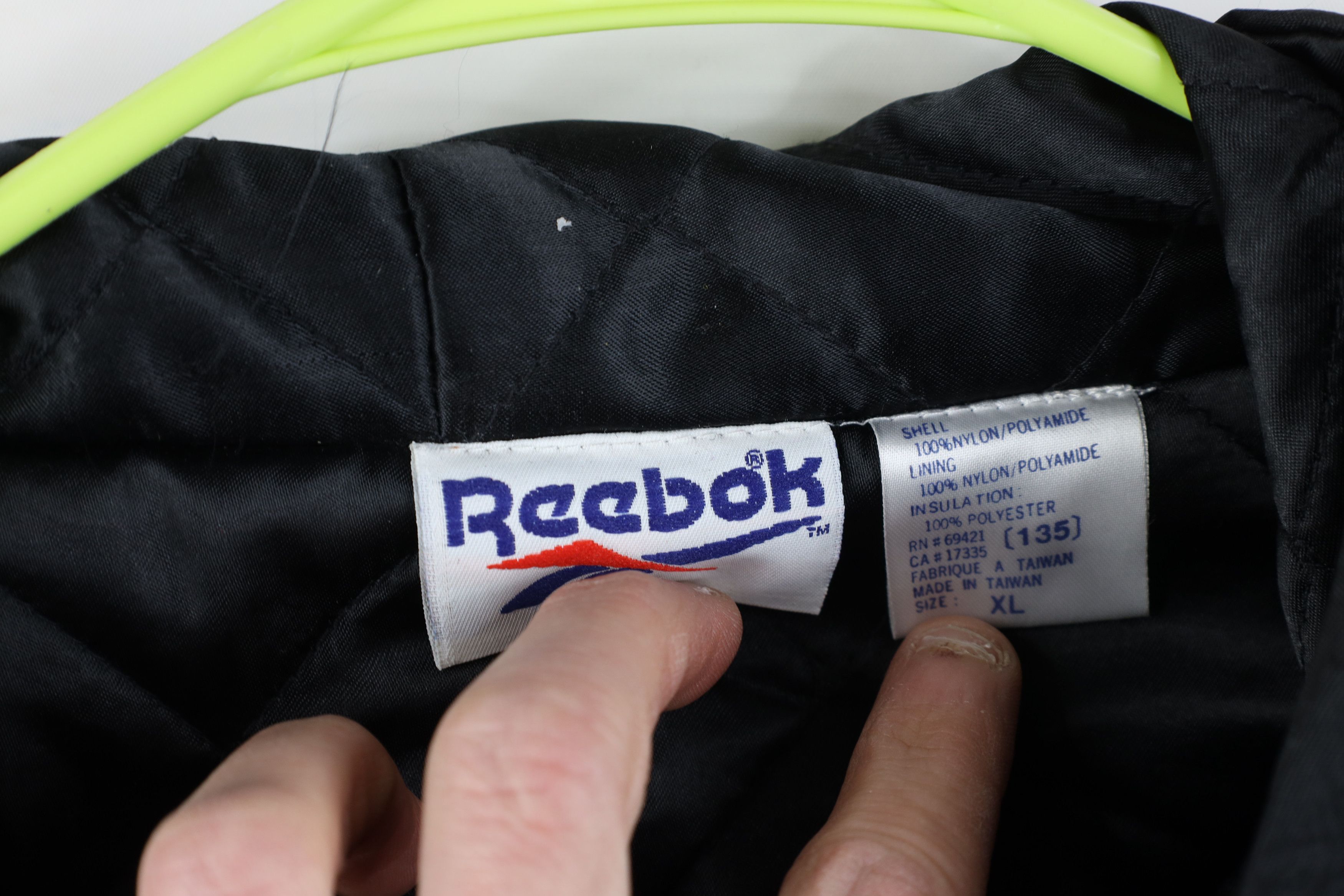 Reebok Deadstock Vintage 90s Reebok Big Logo Hooded Parka Jacket Size US XL / EU 56 / 4 - 8 Thumbnail
