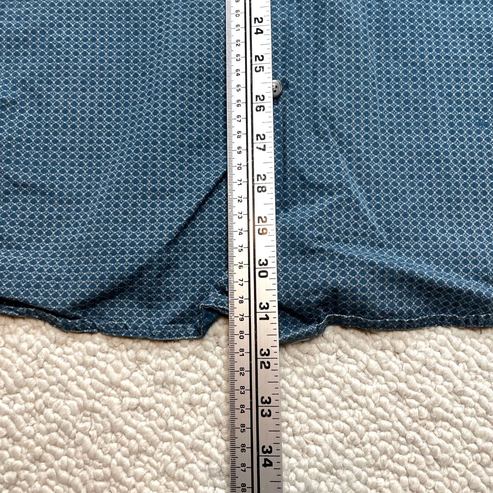 Apt. 9 Apt. 9 Button-Down Shirt Mens 2XL 54 Blue Diamond Long Sleeve Cotton Collared Size US XXL / EU 58 / 5 - 7 Thumbnail