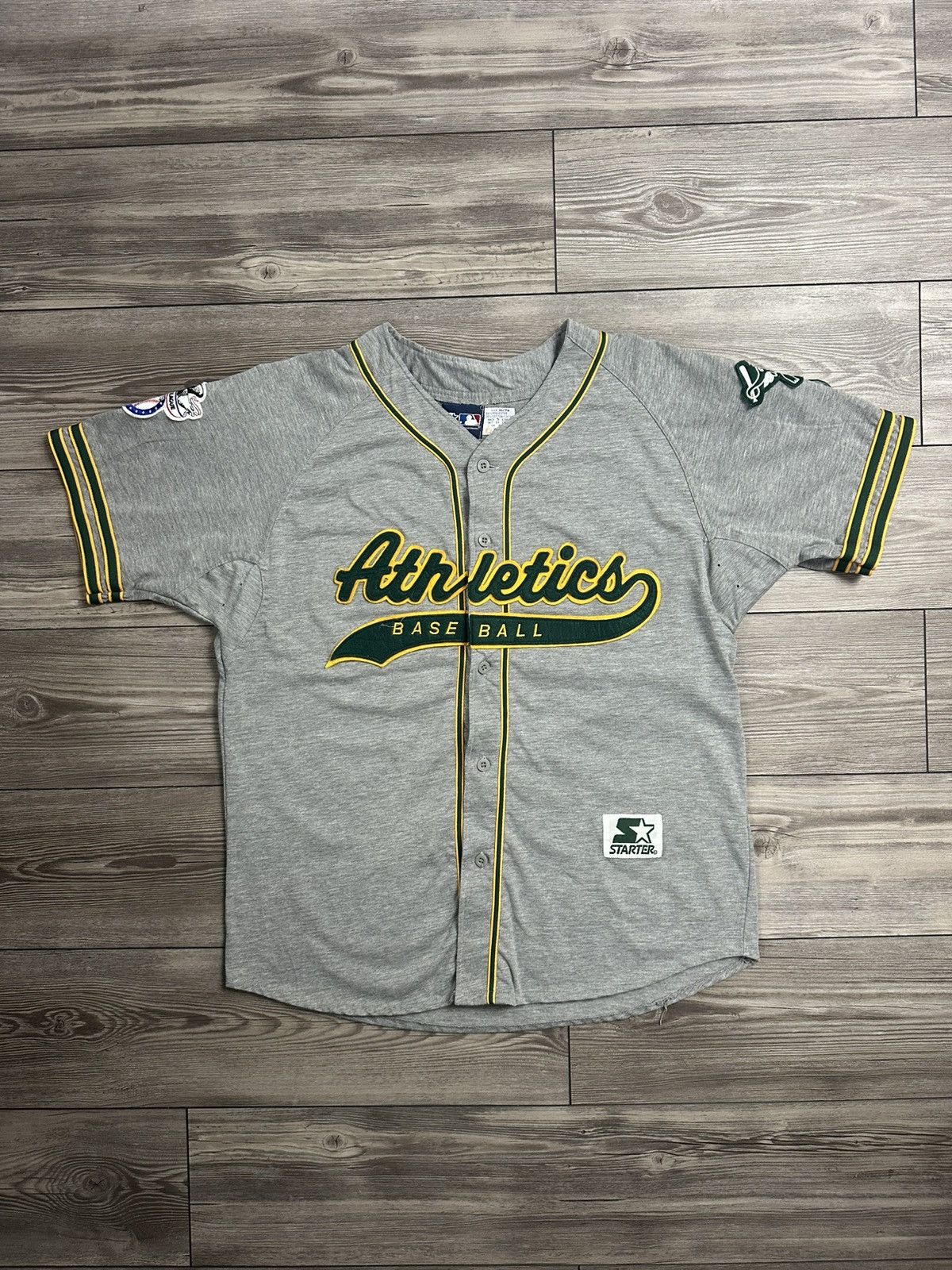 MLB × Starter × Vintage Rare Vintage 90’s Starter Oakland Athletics Jersey Size US XL / EU 56 / 4 - 1 Thumbnail