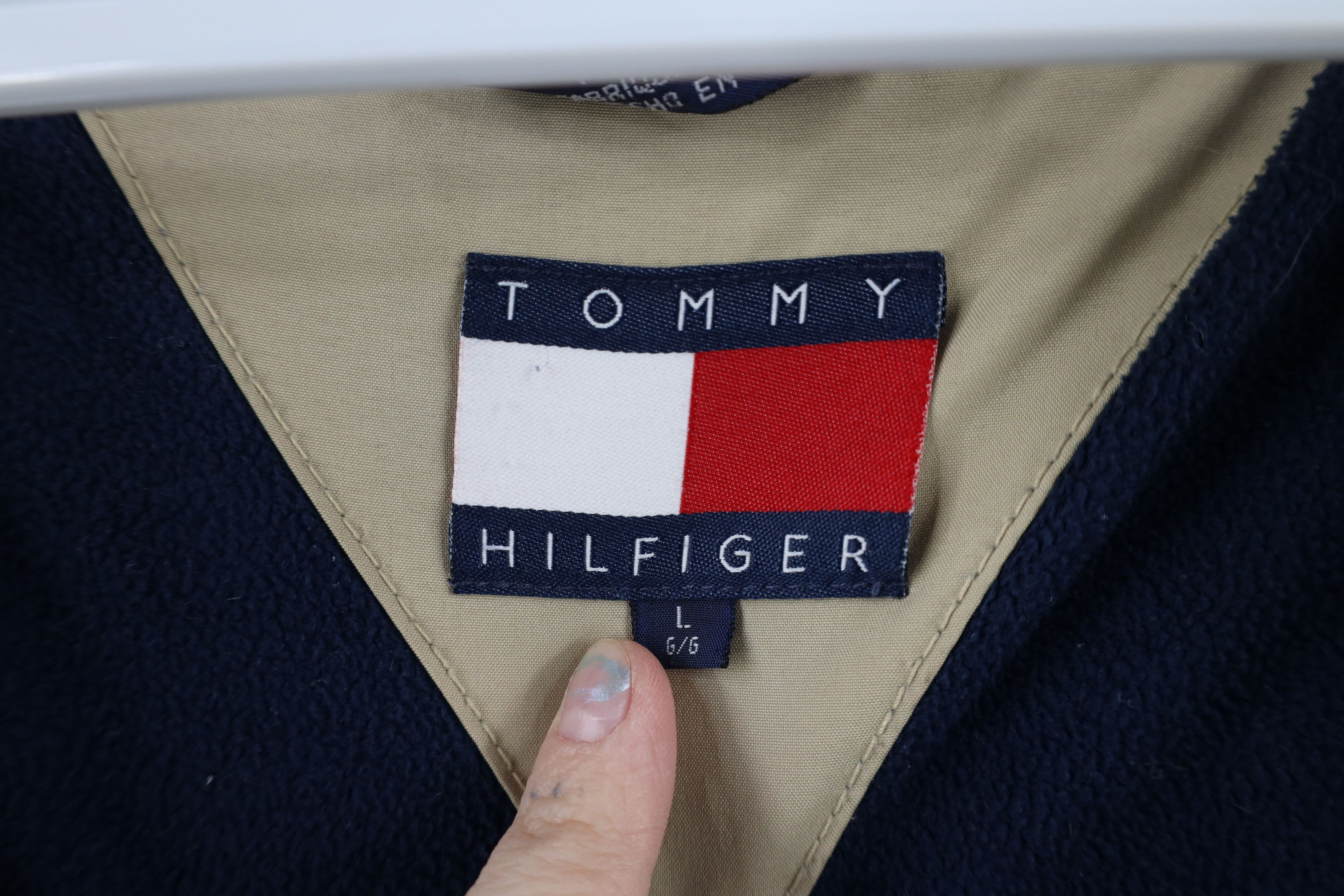 Tommy Hilfiger × Vintage Vintage 90s Tommy Hilfiger Lined Full Zip Bomber Jacket Size US L / EU 52-54 / 3 - 11 Thumbnail