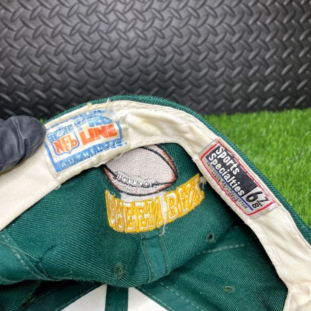 Sports Specialties VINTAGE Green Bay Packers Hat NFL Men's One Size 6 7/8 Green Yellow Fitted Sports Specialties Size ONE SIZE - 6 Thumbnail
