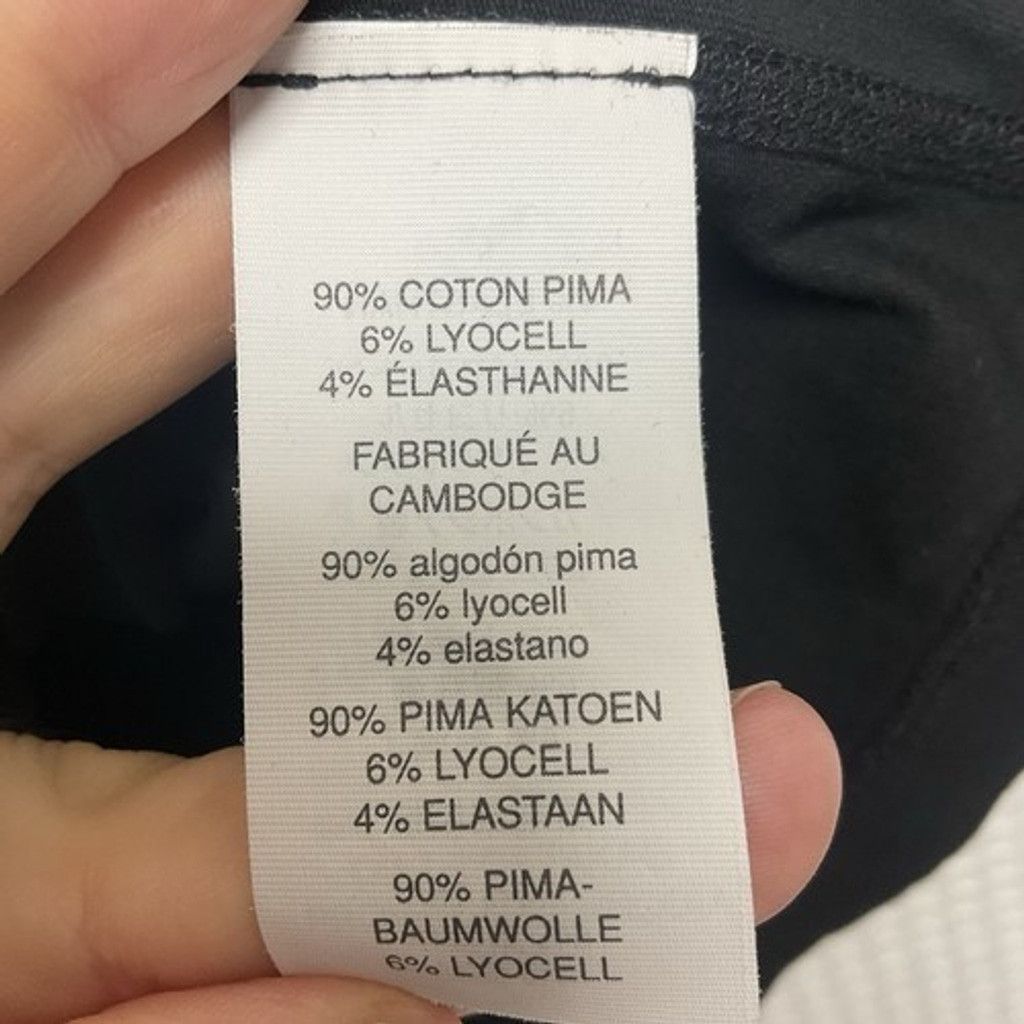 Vuori Vuori Tuvalu Black Cotton Blend Short Sleeve T-Shirt Men XL Size US XL / EU 56 / 4 - 3 Thumbnail