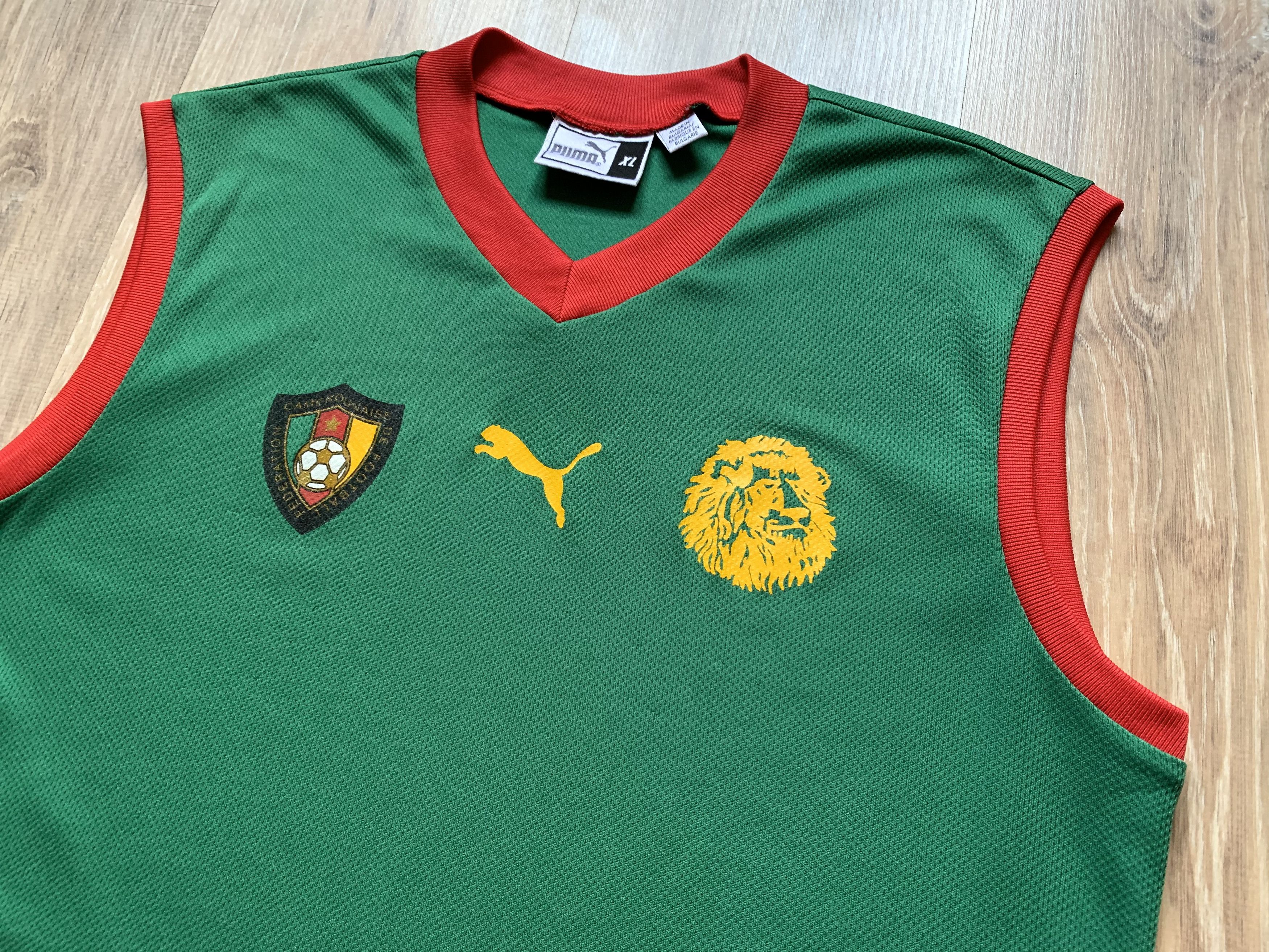 Puma × Vintage Vintage Puma Cameroon Puma Training Shirt Size US XL / EU 56 / 4 - 3 Thumbnail