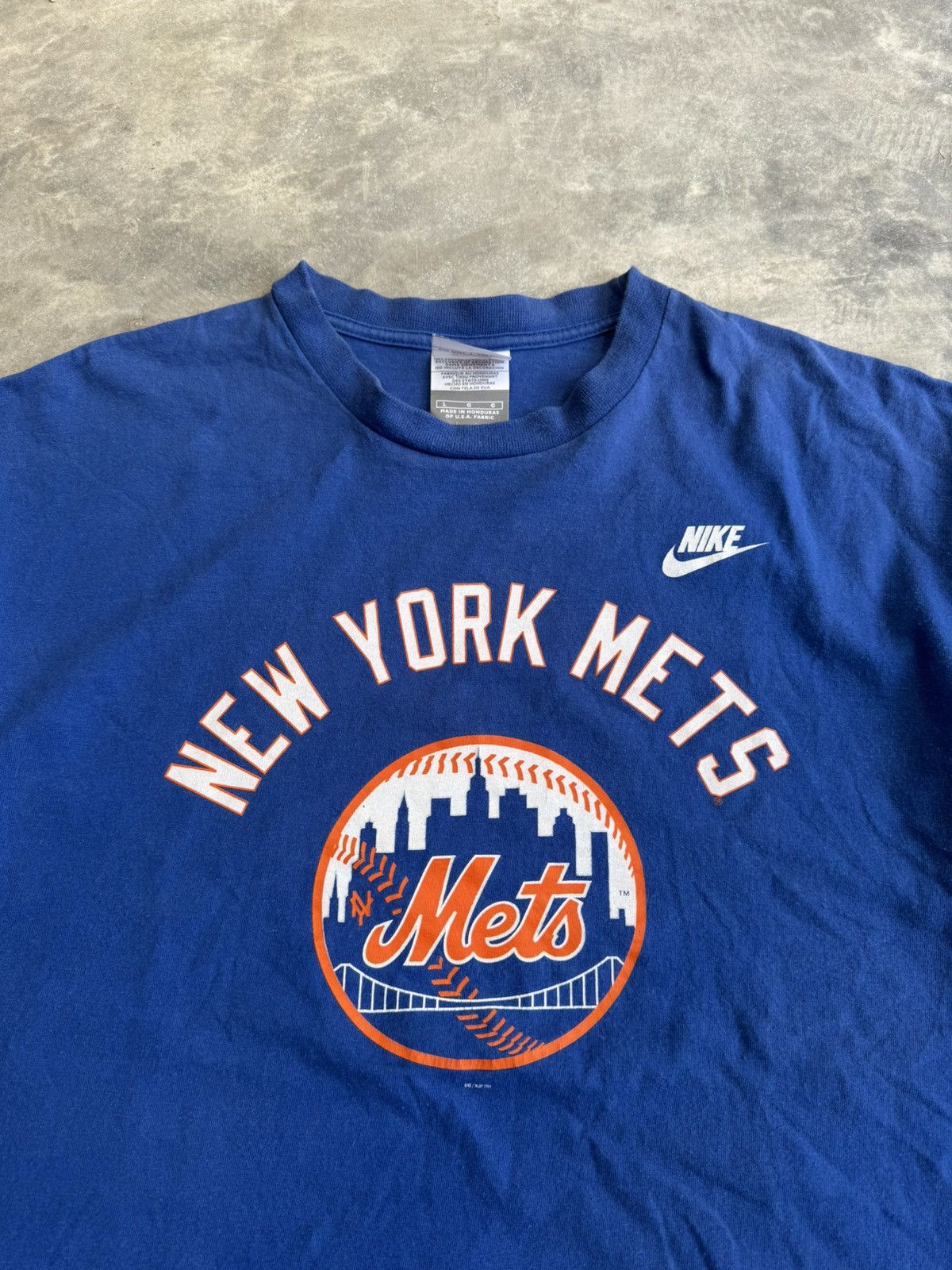 Nike × Vintage Nike New York METS blue tees 🌐 Size US L / EU 52-54 / 3 - 2 Thumbnail