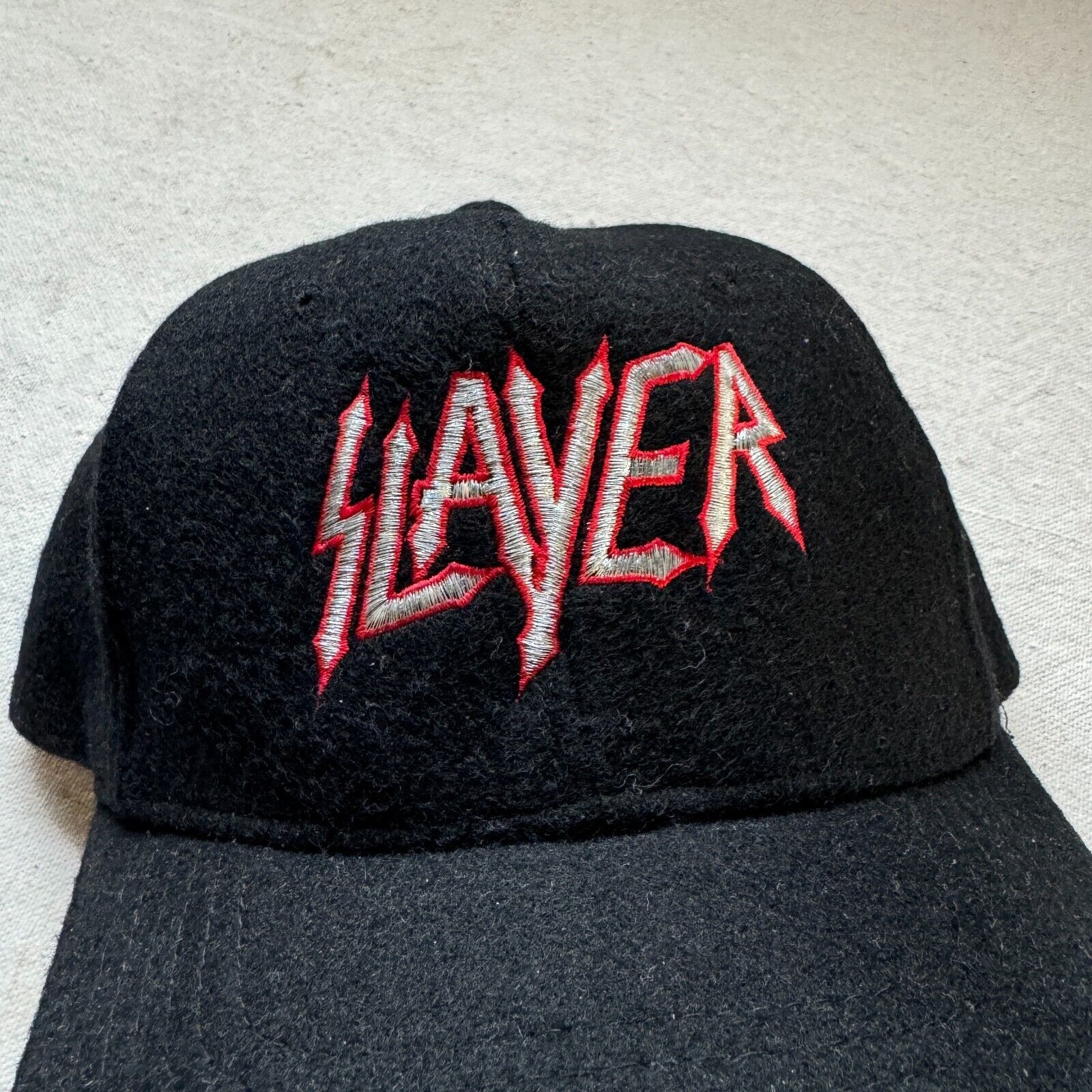 Brockum Vintage 90s Slayer Band Snapback Wool Hat Cap Brockum Black Size ONE SIZE - 3 Thumbnail