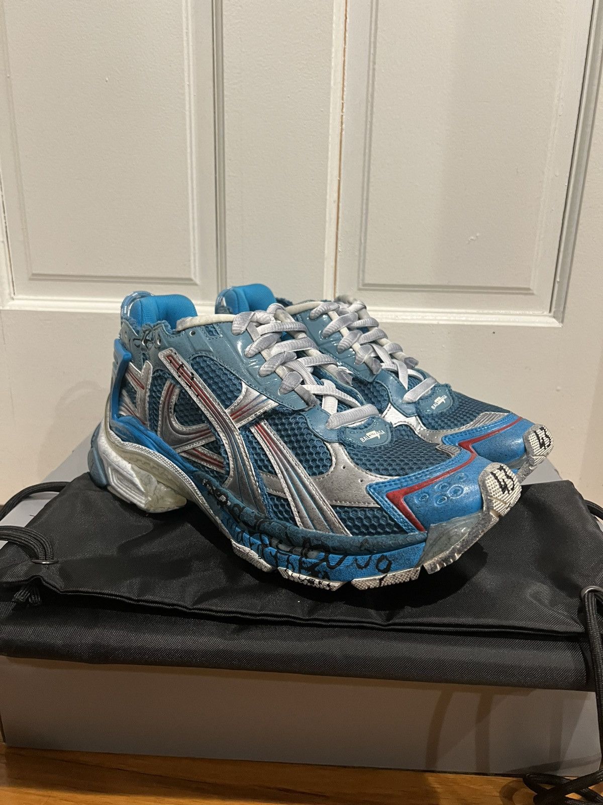 Balenciaga BALENCIAGA TRACK SNEAKERS BLUE SIZE 43 | Grailed