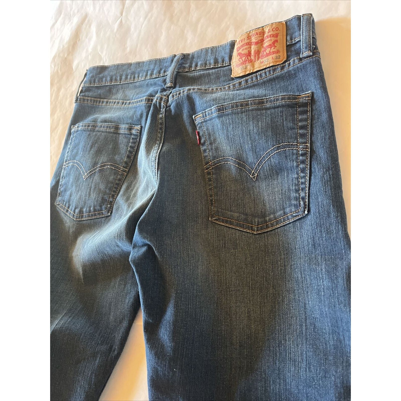 Levi's Levi’s 513 Mens Jeans 32x31 Regular Fit Blue Med Wash Cotton Size US 32 / EU 48 - 9 Thumbnail