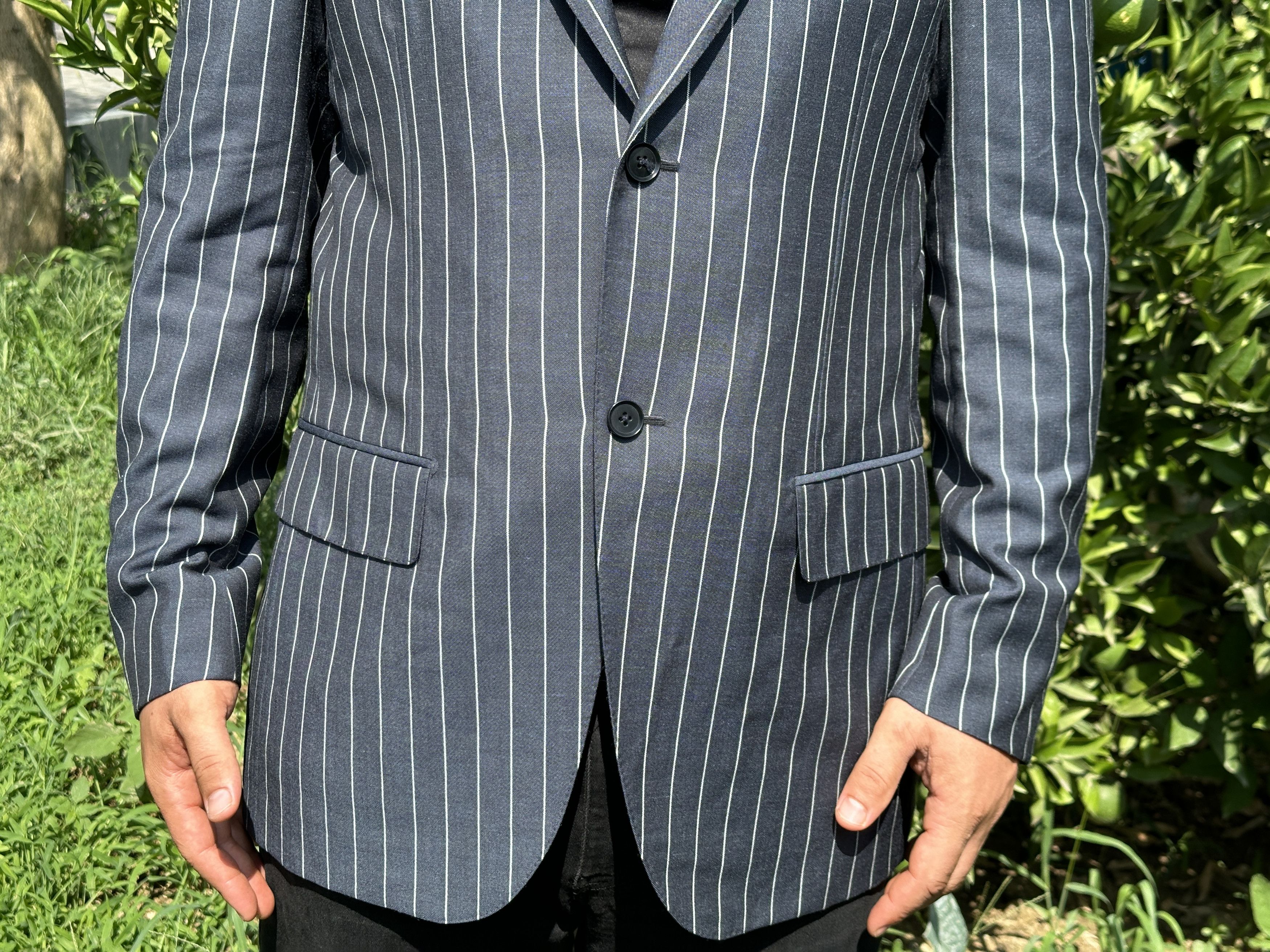 Isaia Isaia Napoli Royal Blazer Suit Formal Striped Jacket Size 52 Size 52R - 9 Thumbnail