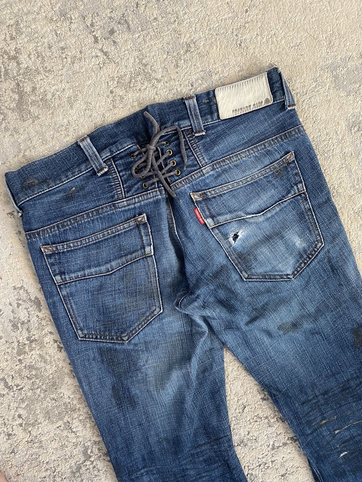 Tornado Mart Tornado Mart - Paint Coated Backlace Flare Denim Size US 31 - 5 Thumbnail