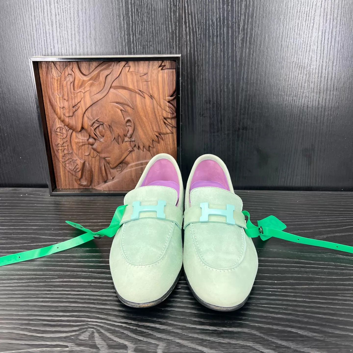 Hermes Hermès H Buckle Green 37.5 Box Size US 7 / IT 37 - 4 Thumbnail