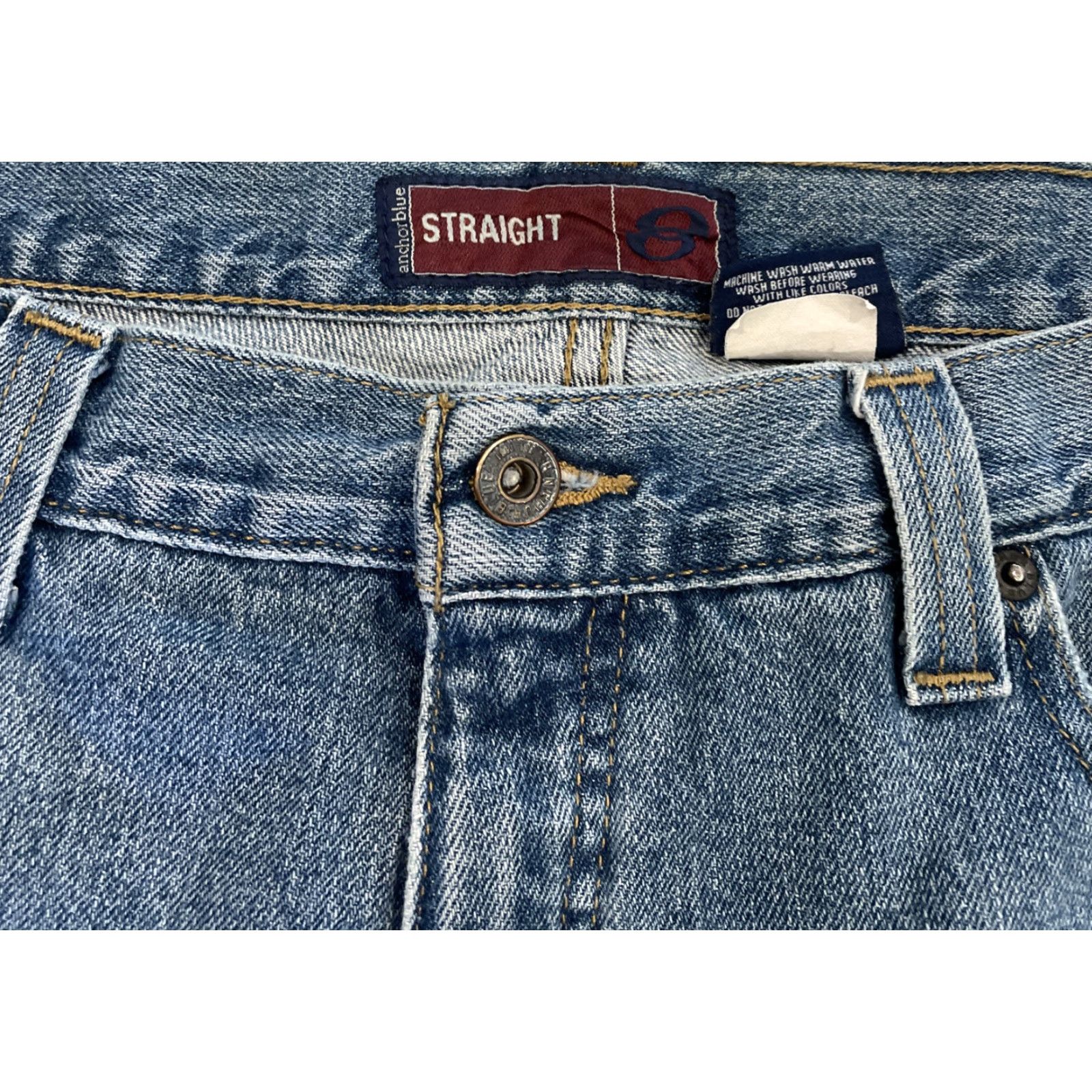 Anchor Blue VINTAGE Anchor Blue Jeans Mens 36x32 Denim Straight Baggy 90s Streetwear Blue Mens Size US 36 / EU 52 - 5 Thumbnail