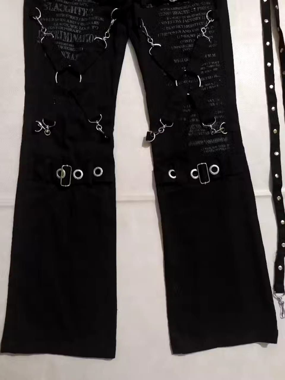 Japanese Brand Mad Punk Bondage Gothic With nice Back zipper Pants Size US 29 - 6 Thumbnail
