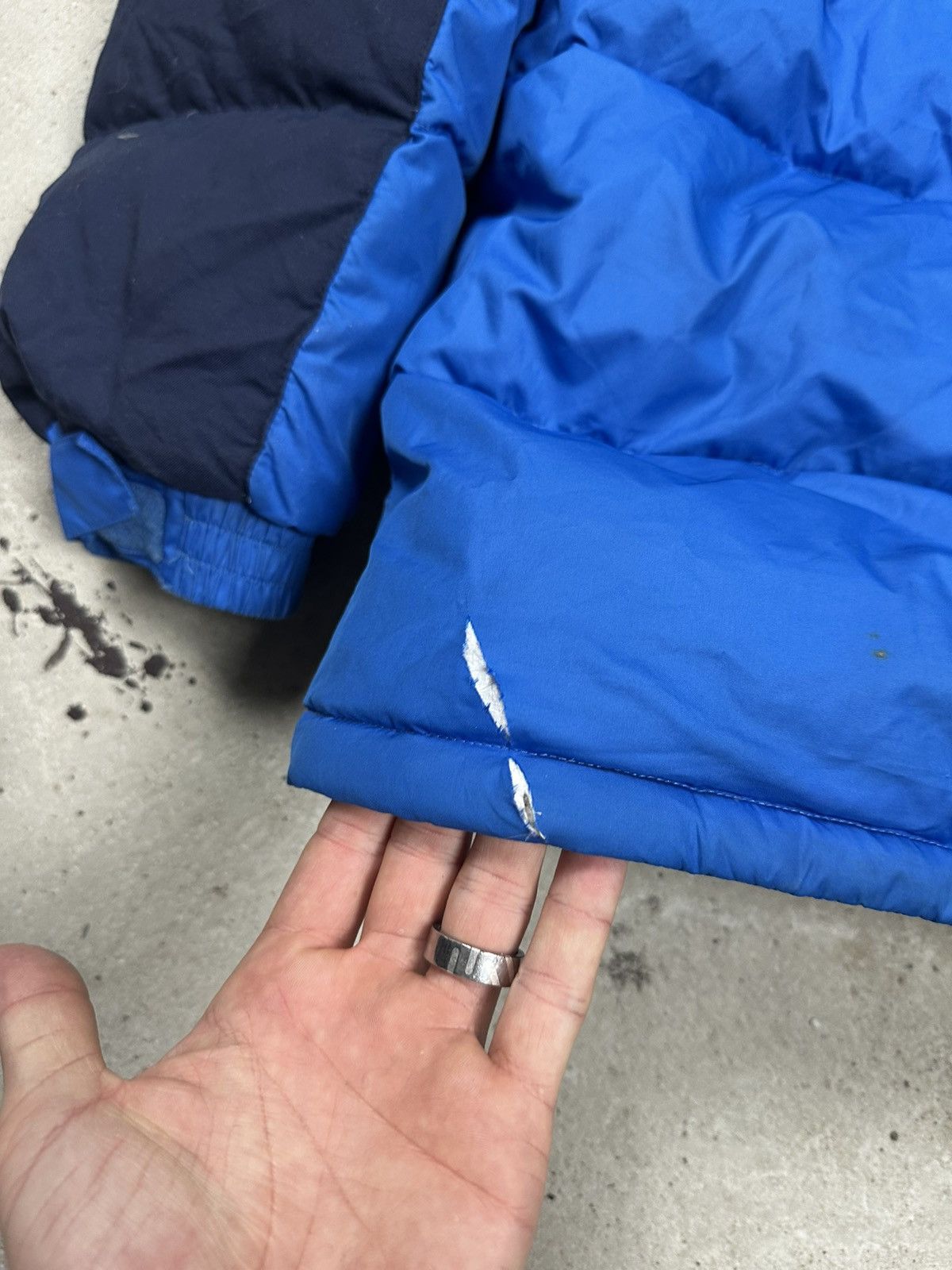 Nike × Vintage Vintage Y2K Nike Blue Down Puffer Hooded Jacket Swoosh Big Size US S / EU 44-46 / 1 - 10 Thumbnail