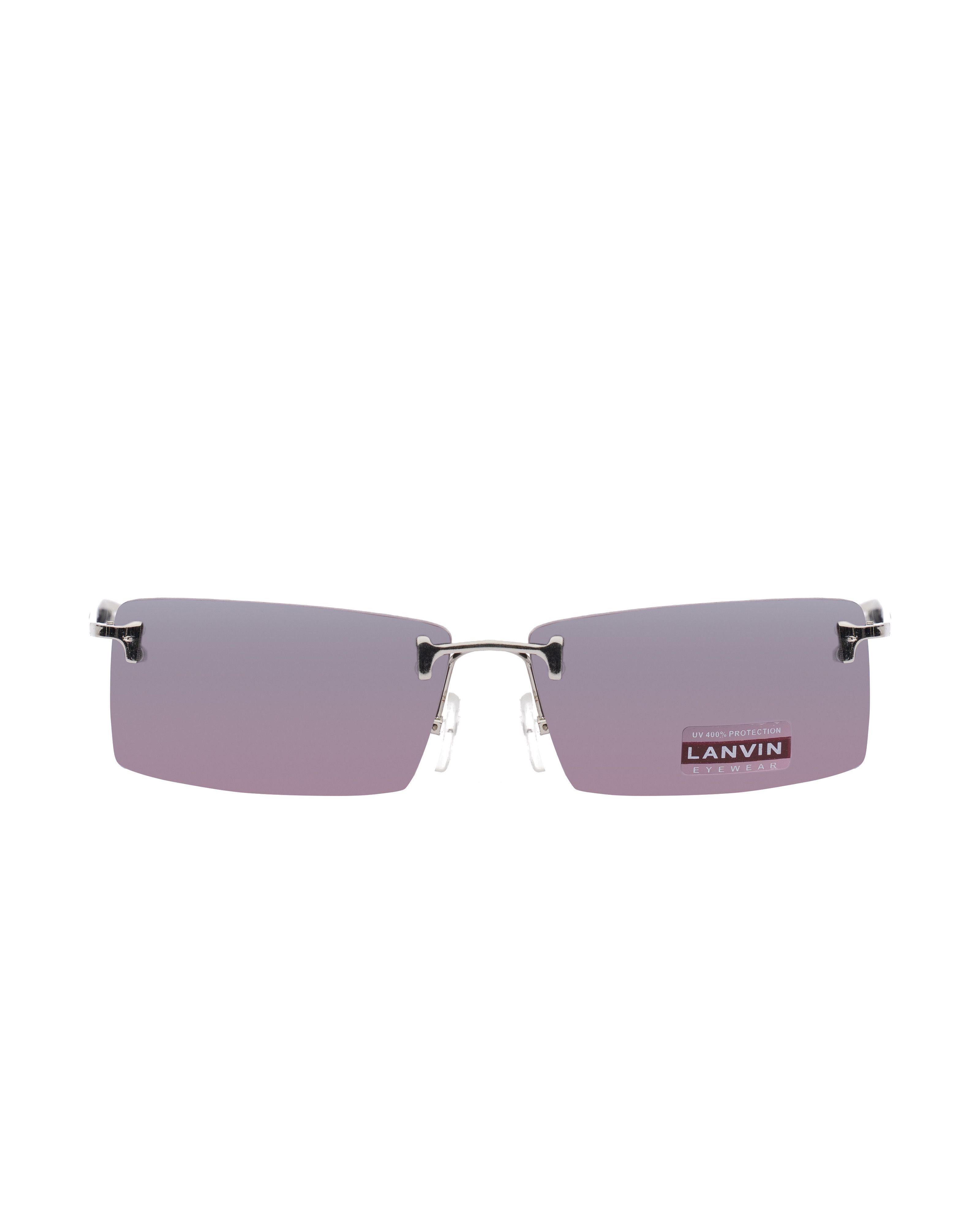 Lanvin '90s Purple Rimless Rectangular Sunglasses